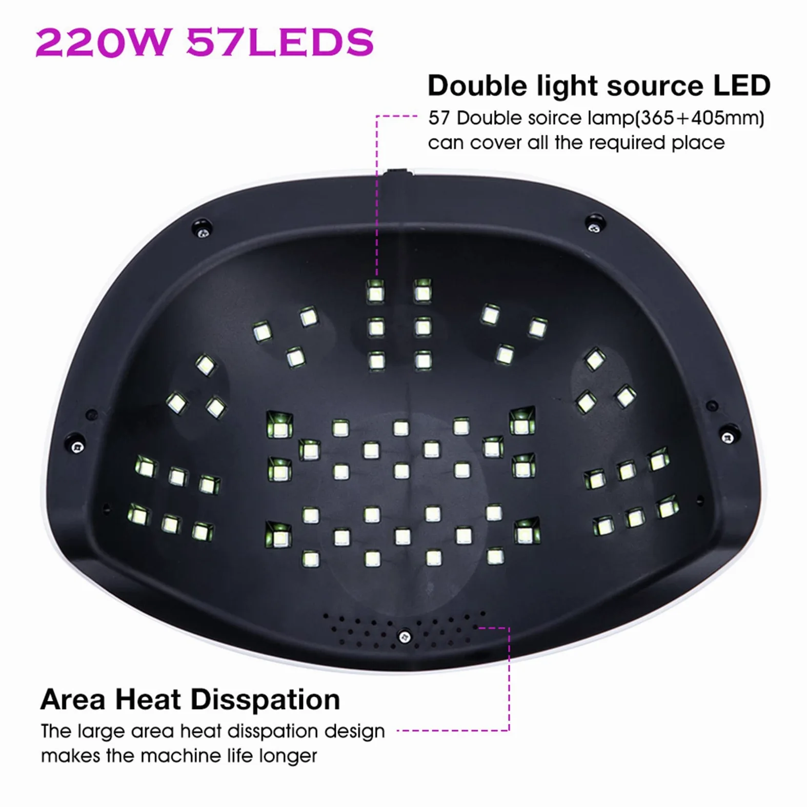 ZYC Asciugacatura a Secco rapido Potente 150 W 57 Lampada UV Lampada UV Aggiornamento Lampada per Unghie Grande Lampada per Unghie Lampada Professionale per secchezzature