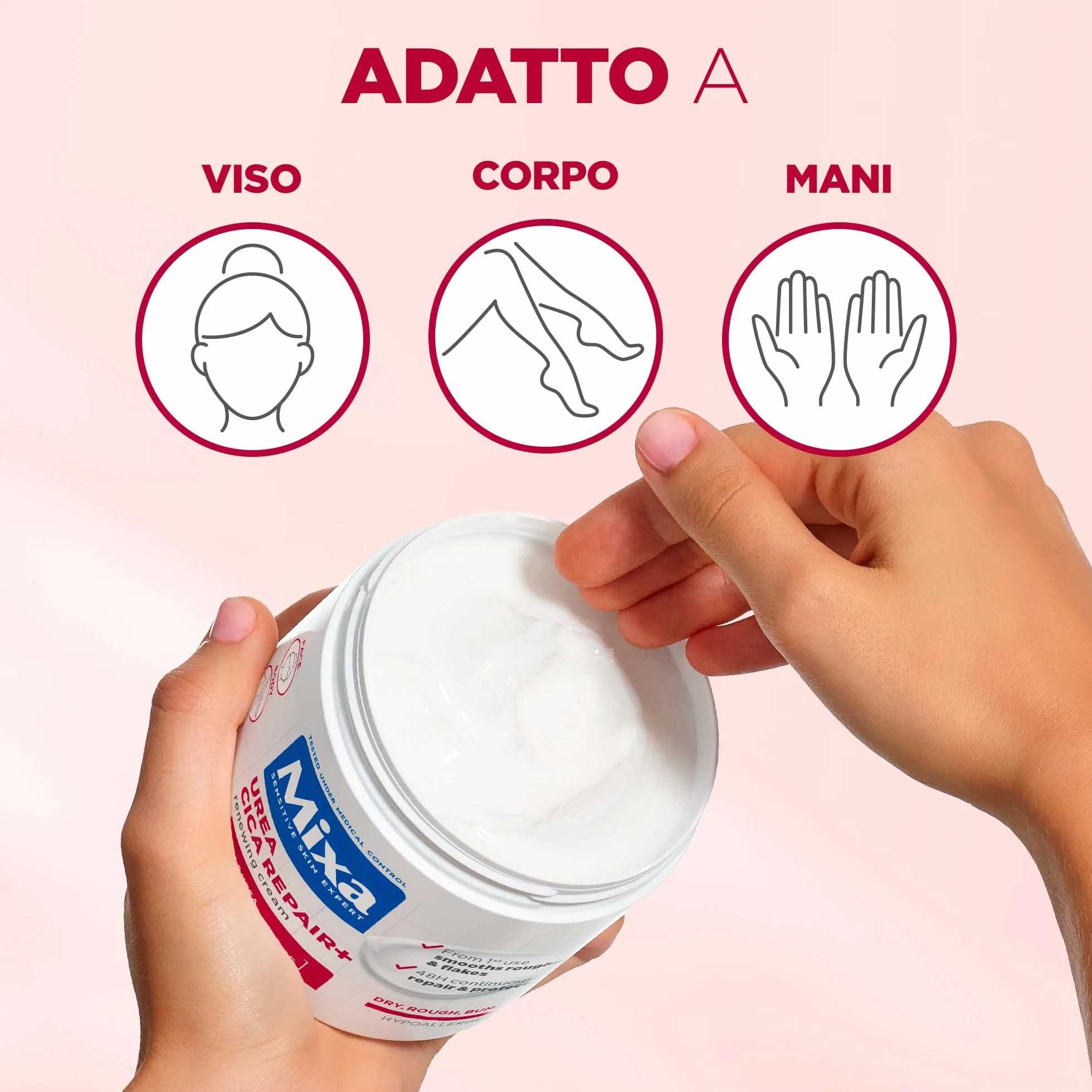 Mixa Crema Corpo Rigenerante 10% Urea Amino Acid 400 ml Pelle Secca Ruvida