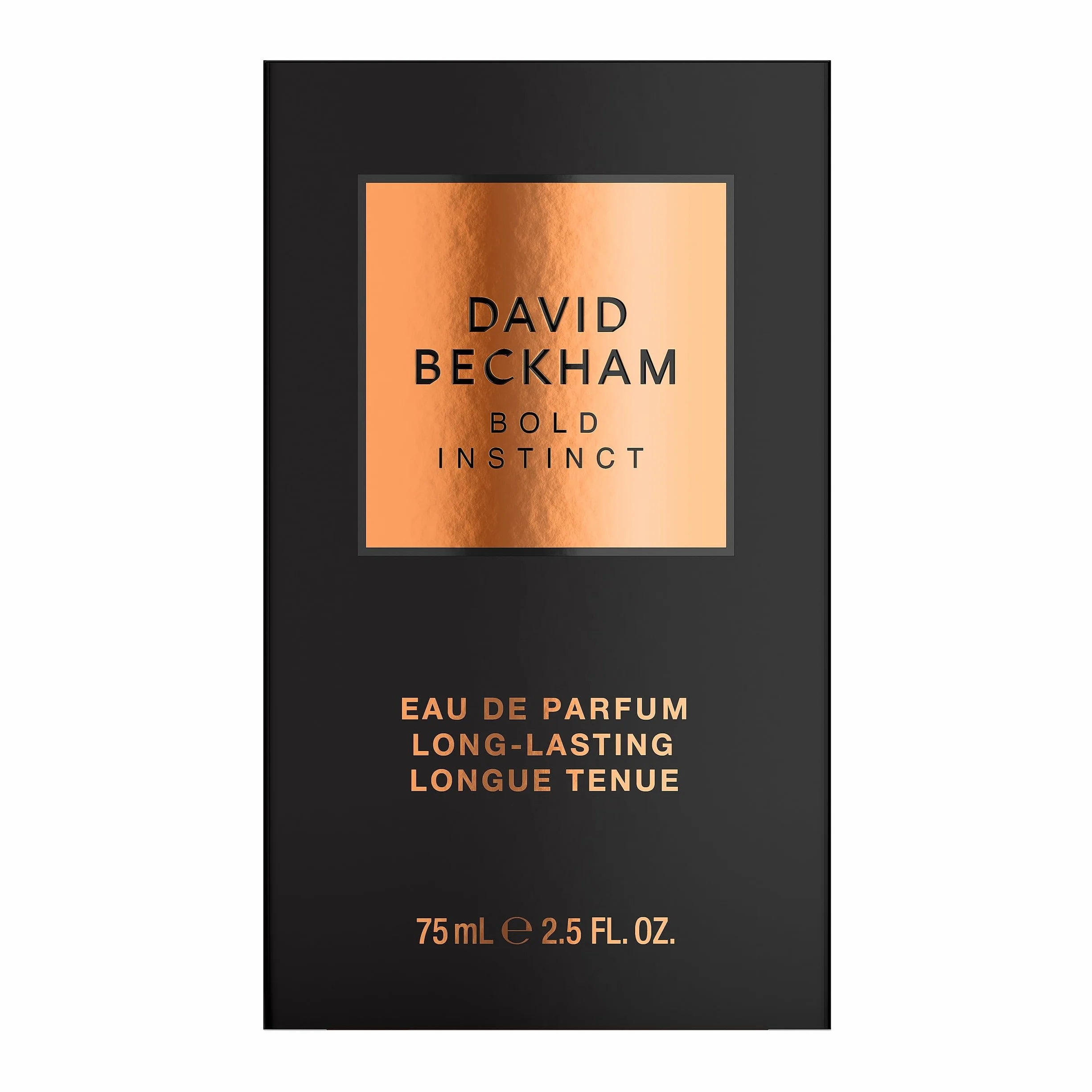 David Beckham Bold Instinct Eau de Parfum Uomo, profumo legnoso aromatico, fragranza sofisticata, straordinario flacone nero opaco 75 ml