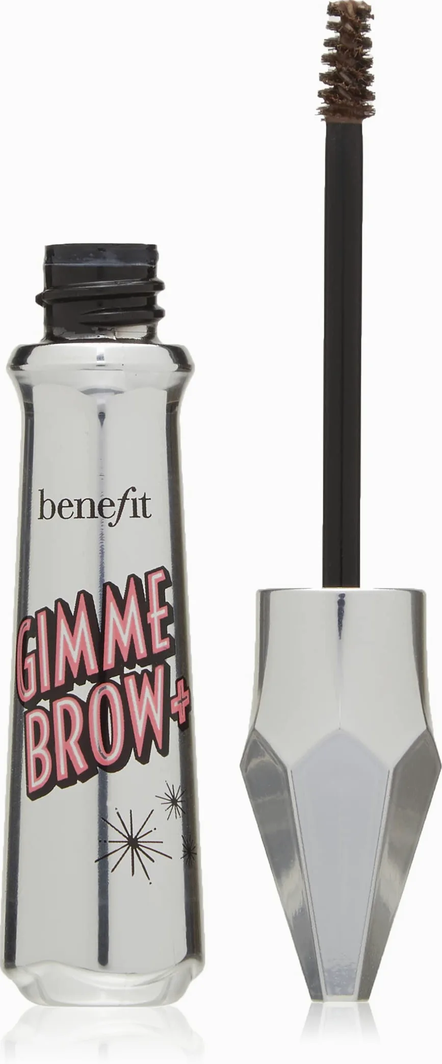 Benefit Gimme Brow+ Gel con fibre volumizzanti per sopracciglia, 3 tonalità neutre medie, confezione da 1 pezzo, 3 Medium neutro marrone chiaro