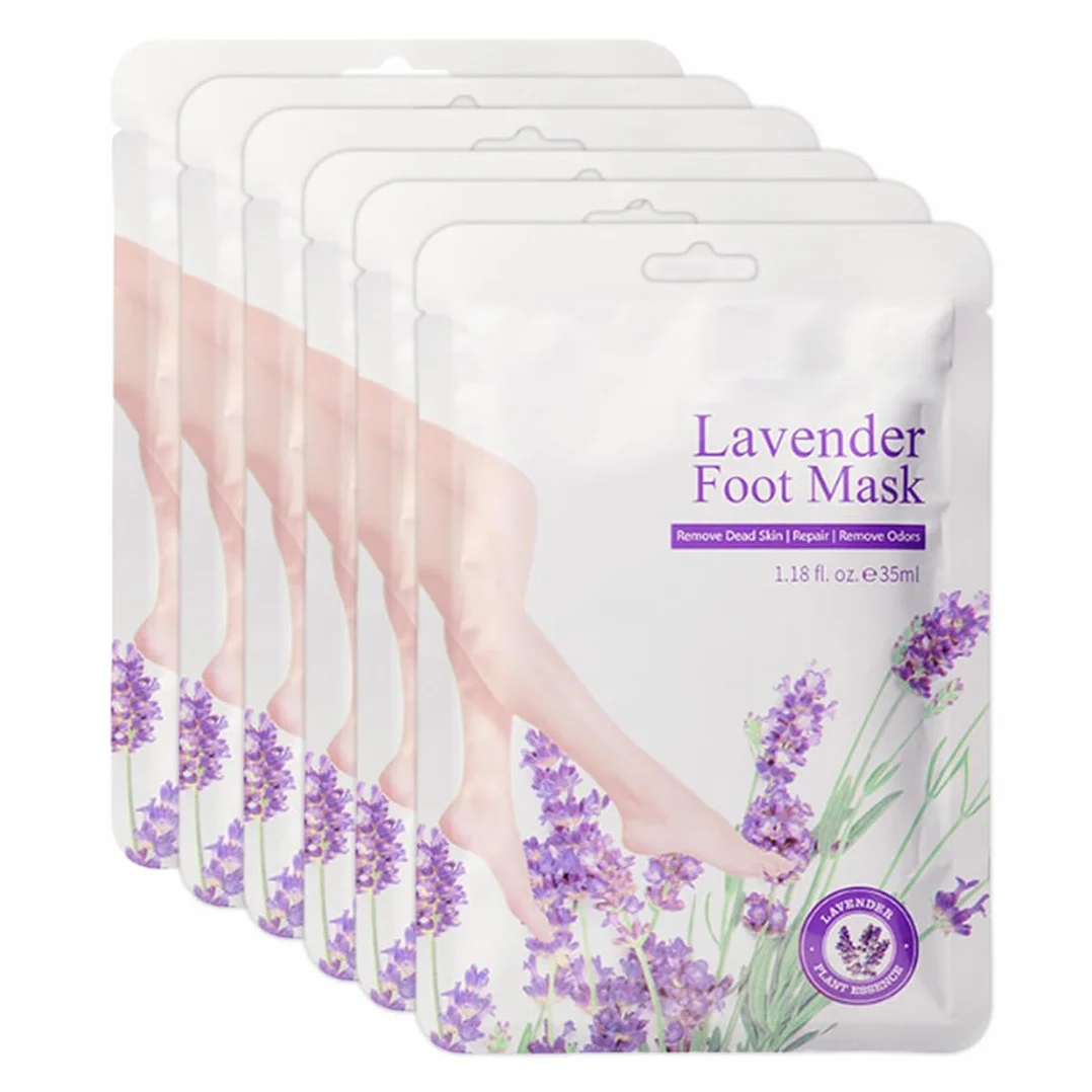 6 paia maschera piedi esfoliante,calzini esfolianti per piedi,calli piedi rimozione