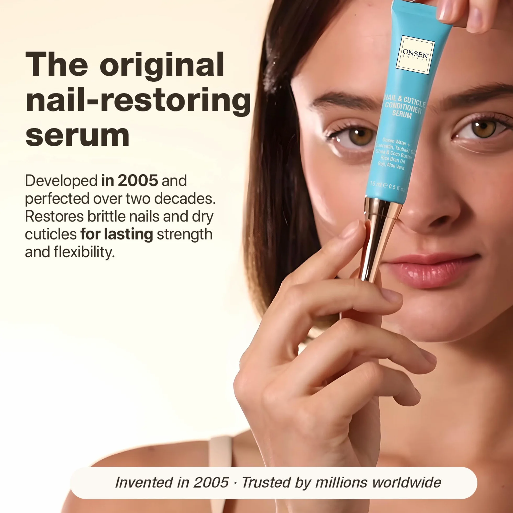 Onsen Secret Olio per Cuticole (15ml), Olio Cuticole Unghie Professionale con Minerali Benefici Giapponesi, Olio Unghie e Cuticole ad Azione Lentiva, Riparatrice e Rinforzante, Risultati Visibili