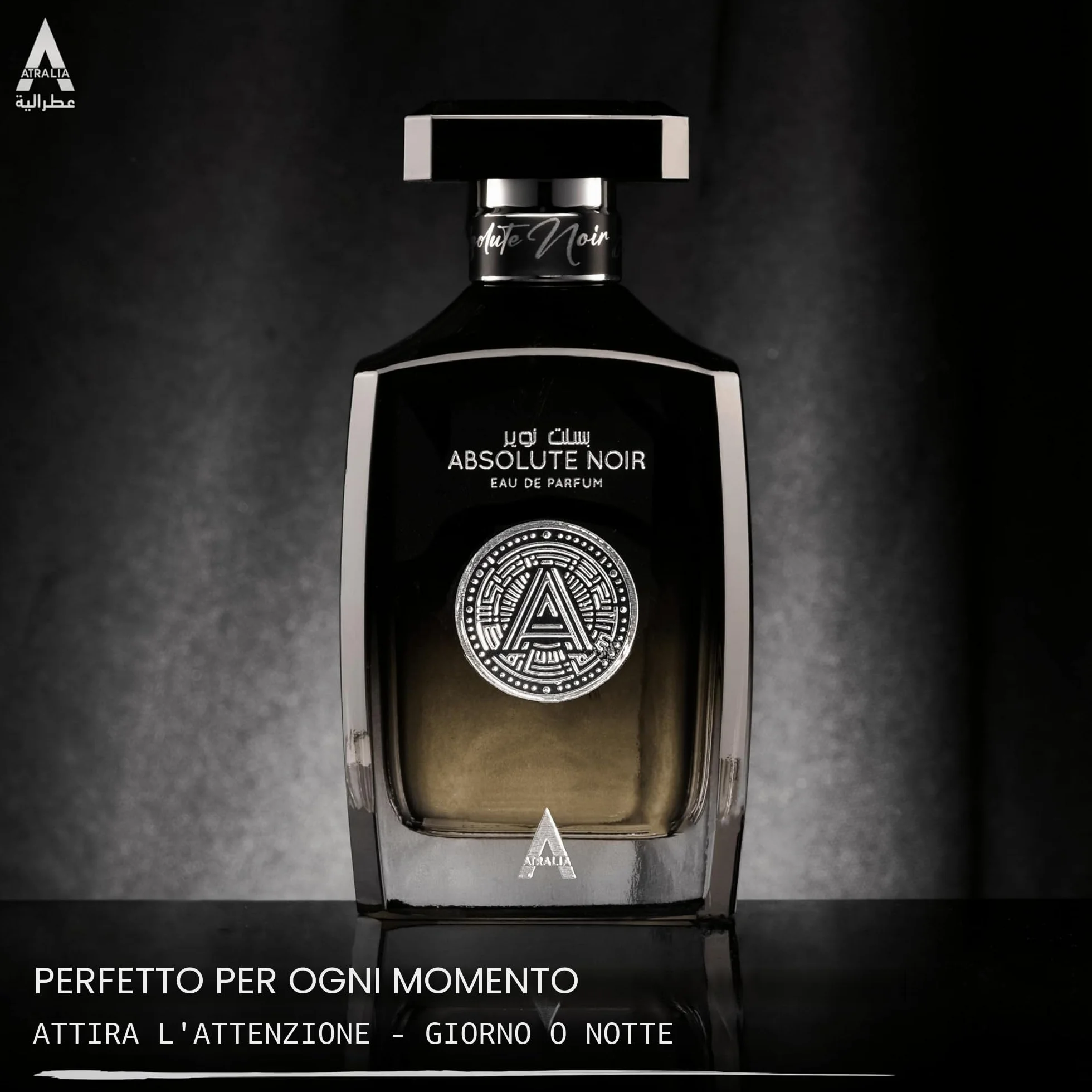 Atralia Absolute Noir Eau De Parfum Uomo 100 Ml 3.4 Oz