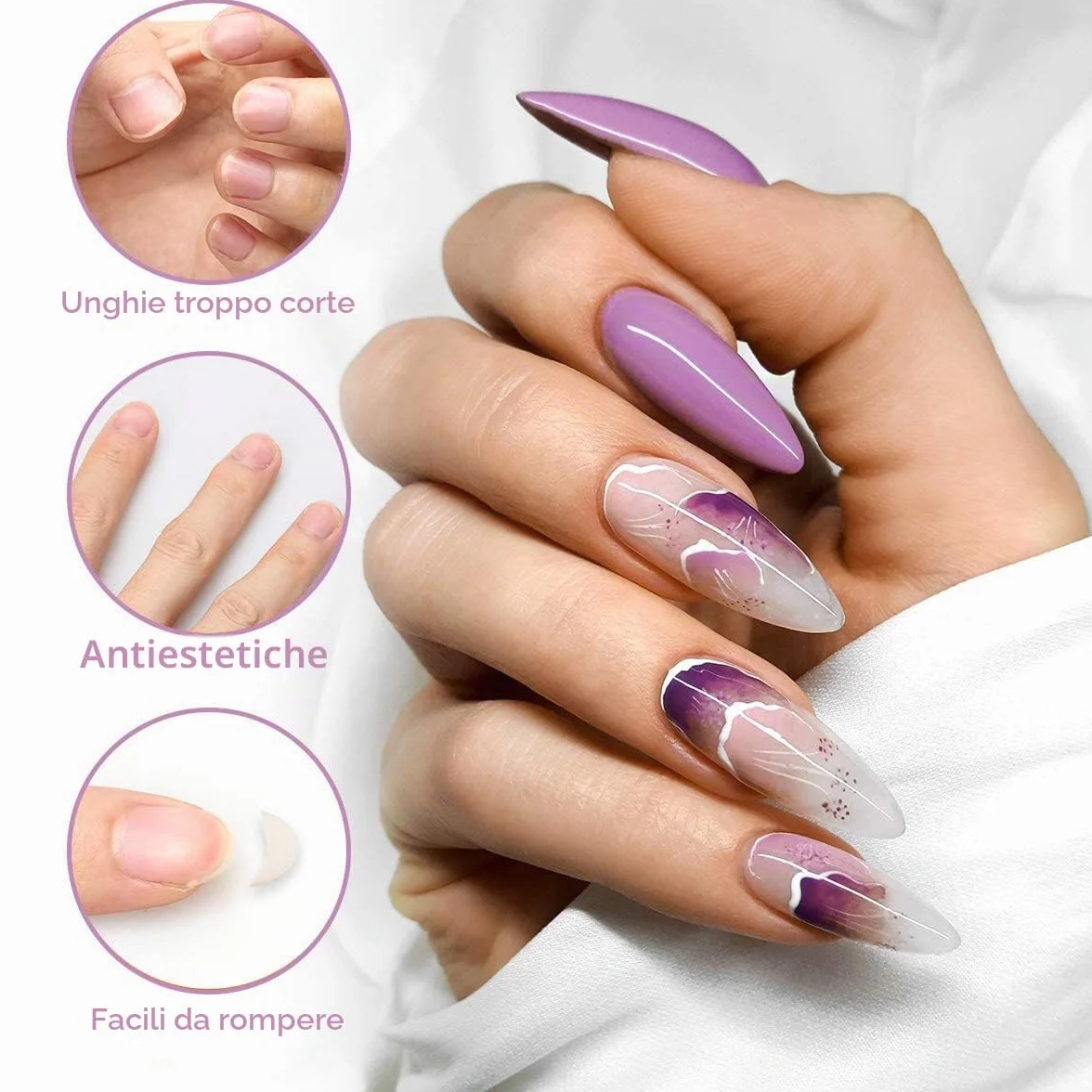 120 Pezzi Cartine per Ricostruzione Unghie, Cartine Nail Form,Cartine Gel Unghie,Cartine per Ricostruzione Unghie per Estensione