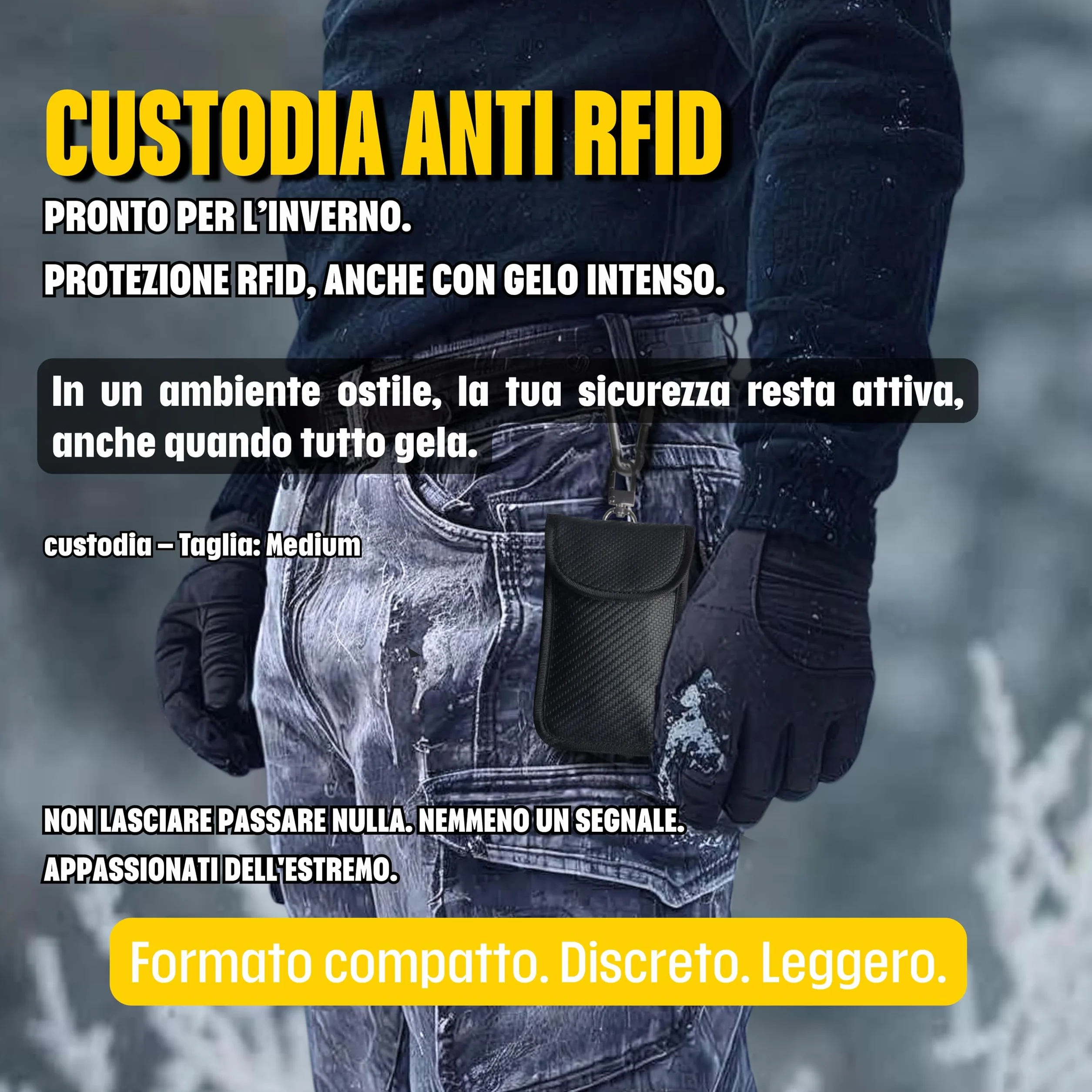 Custodia Anti RFID per Chiave Auto Keyless con Portachiavi, Gabbia di Faraday Antifurto Blocco Segnale Anti Relay Attack