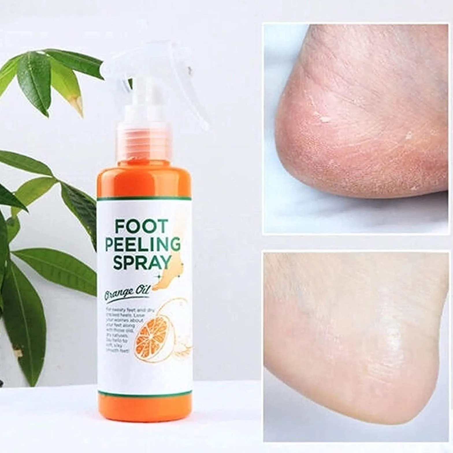 Foot Peeling Spray Orange Oil, Foot Peeling Spray That Remove Dead Skin, Hydrating Nourish Peel Off Spray, Remove Dead Skin within Seconds, Exfoliating Peeling & Calluses on Feet