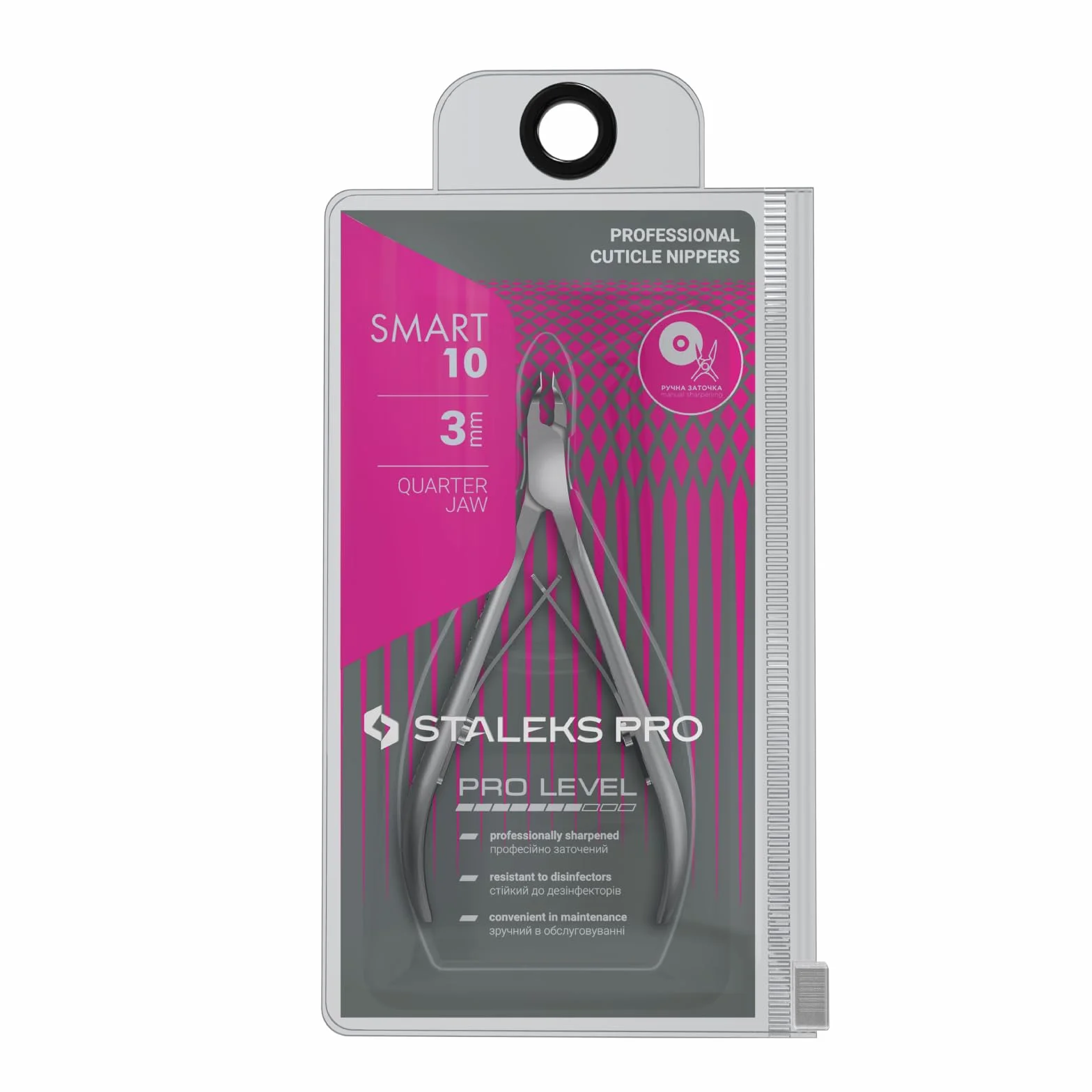 STALEKS PRO - Smart 10, Tronchesina Professionale per cuticole Lama da 3mm
