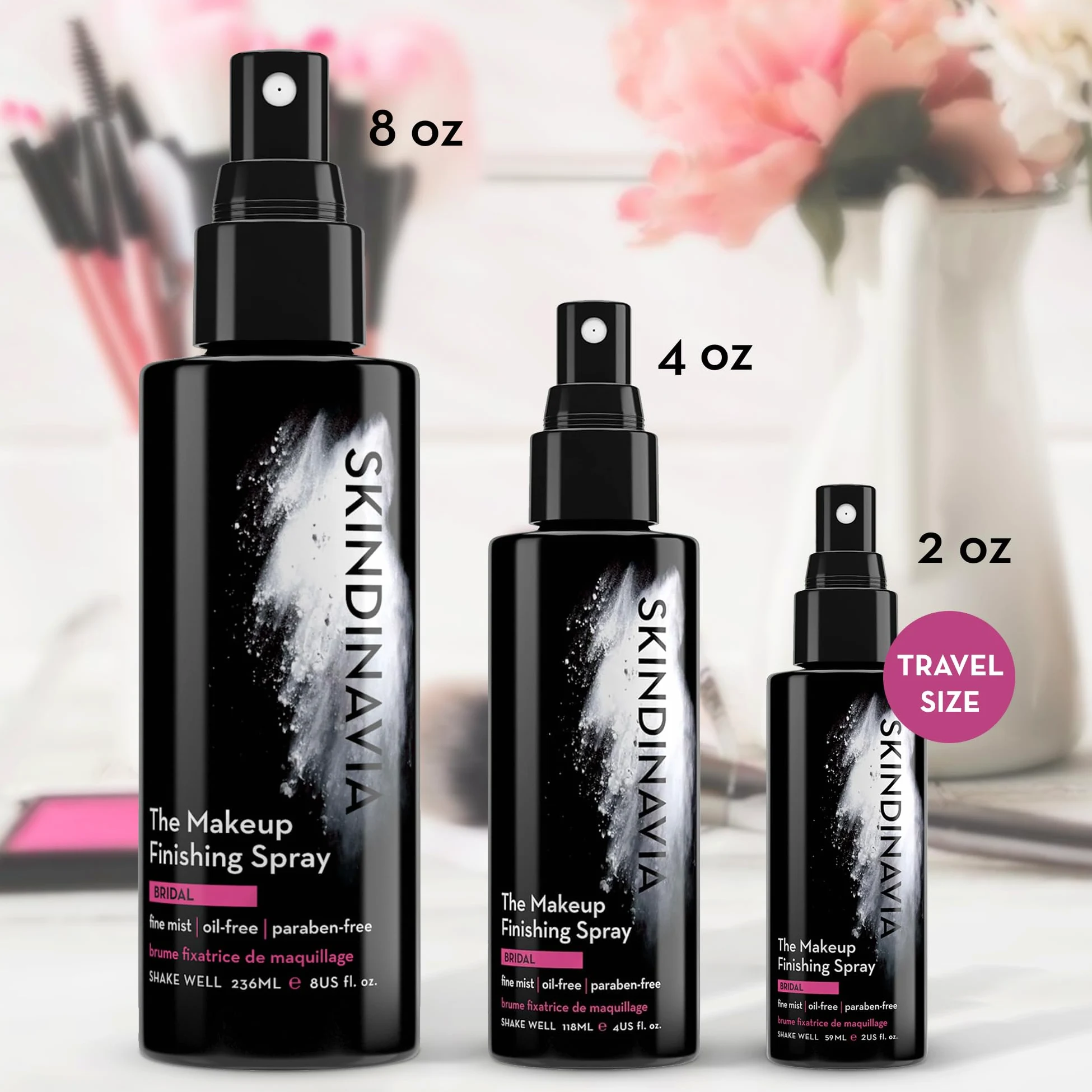 SKINDINAVIA - Skindinavia The Makeup Finishing Spray, Spray fissante per spose, controllo della temperatura per l'uso tutto il giorno,