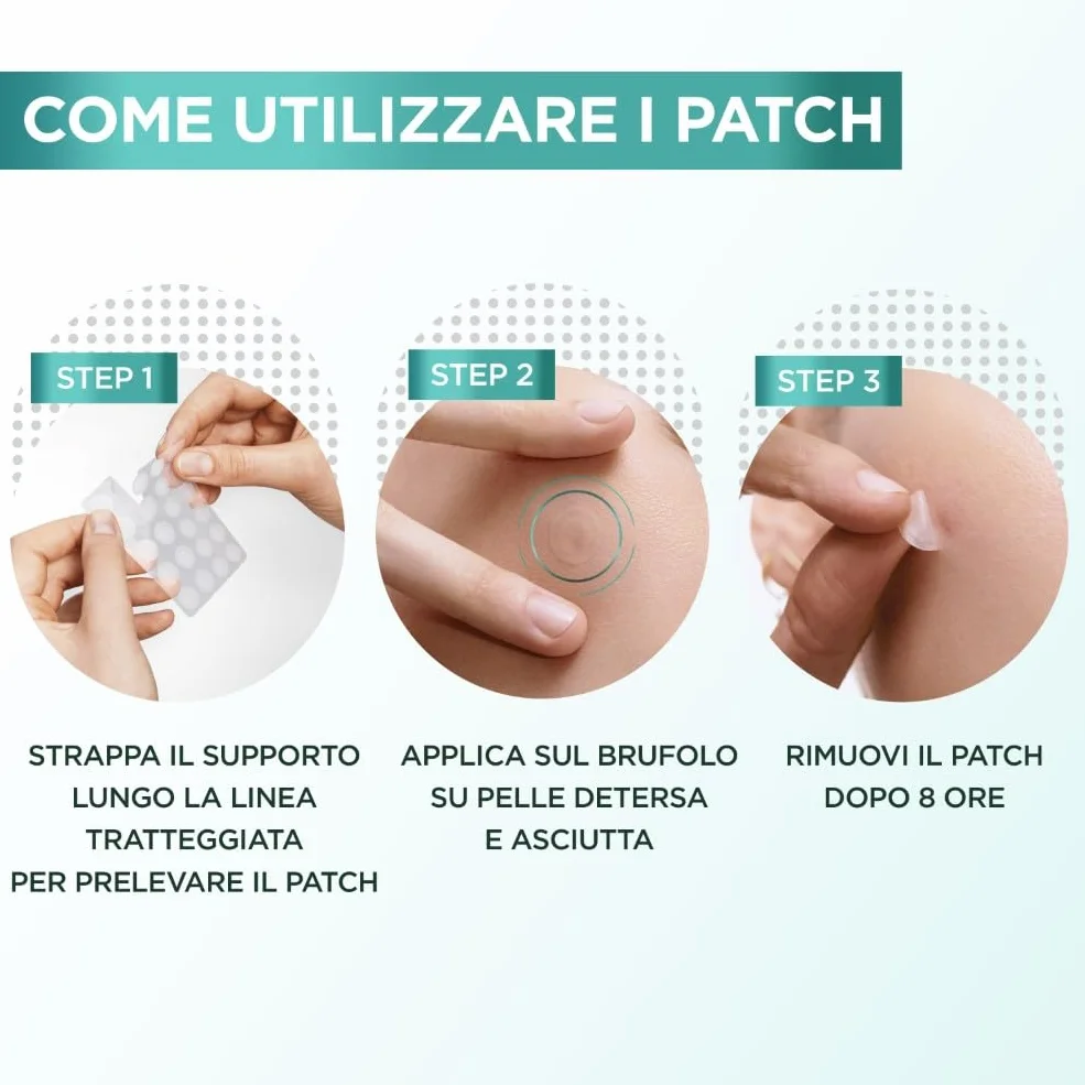 Garnier Pimple Patch Cerotti Idrocolloidali Invisibili Viso, Imperfezioni Ridotte in 8 Ore, Brufoli Visibilmente più Piatti, Adatti a Tutte le Tonalità di Pelle, Vegano, Pure Active, 44 Patch