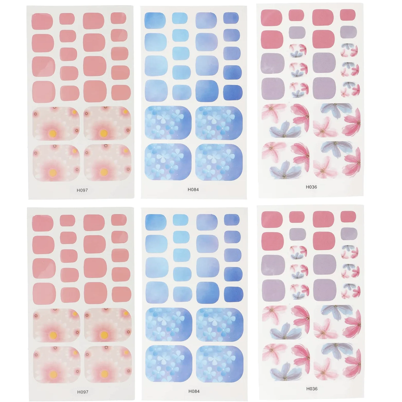 4 Set Adesivi Per Unghie Dei Decorativi E Impermeabili Per Nail Art Per Donne E Ragazze Facili Applicare E Rimuovere Per Occasione 6 Fogli*4