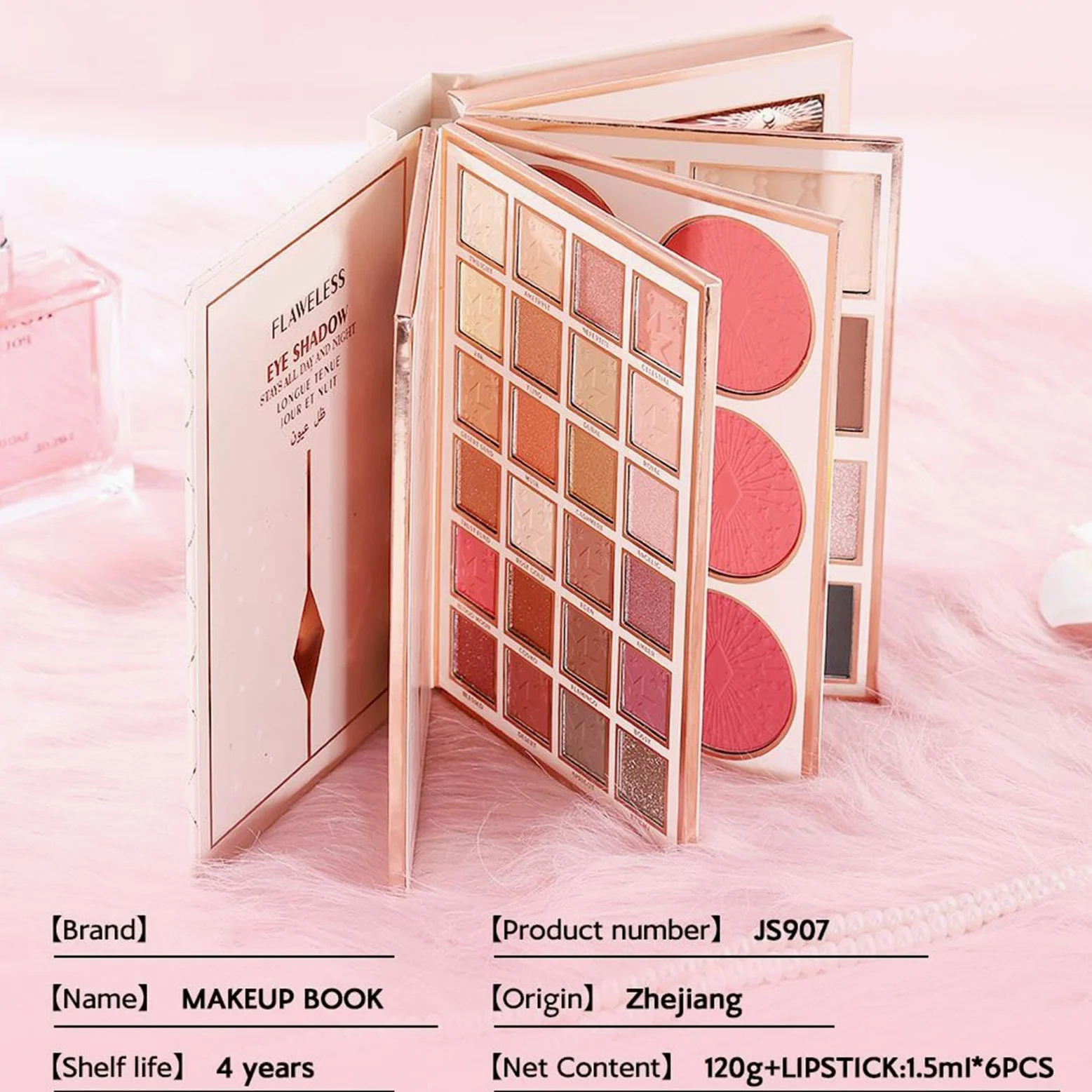 Palette Di Ombretti Per Gli Occhi 48 Colori Effetto Antisfumatura E | Palette Occhi A Forma Di Libro Per Donne Ragazze Halloween Adolescenti Ogni Giorno Feste Viaggio Uso Quotidiano