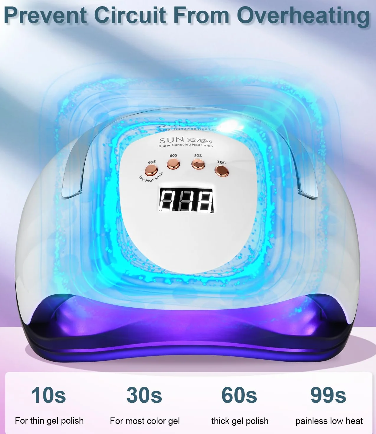 Professionale Lampada UV LED Unghie, 380W 81 sfere di lampada a LEDs, Semipermanente Curare Rapidamente Pedicure Fornetto per Tutti i Smalti, Automatico Sensore per Manicure a Casa e in Salone