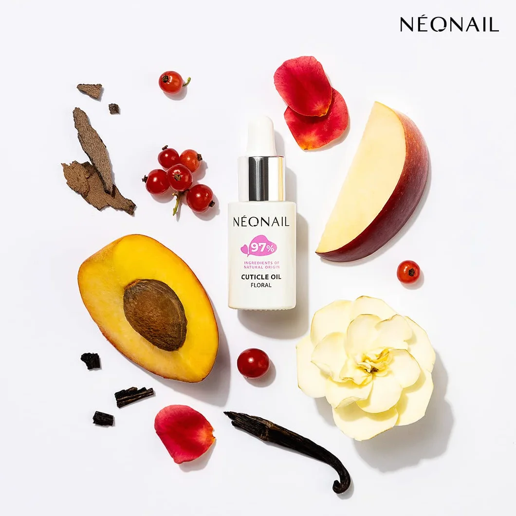 NÉONAIL Vitamin Cuticle Oil FLORAL - Olio Cuticole Unghie - Con Olio di Mandorle, di Macadamia, Vitamina E - Rinforzante Unghie - Idratante e Rigenerante - 6,5 ml