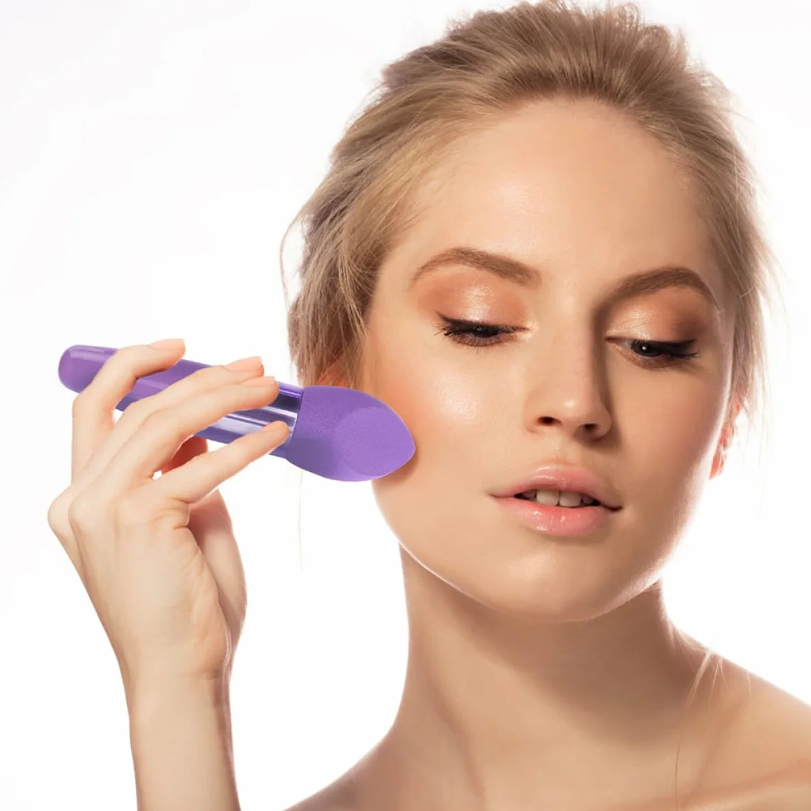 Set 6 Pezzi Spugne per Trucco a Forma di Penna in Lattice, Portatile e Confortevole, Adatto per Uso Professionale e Viaggi di Bellezza