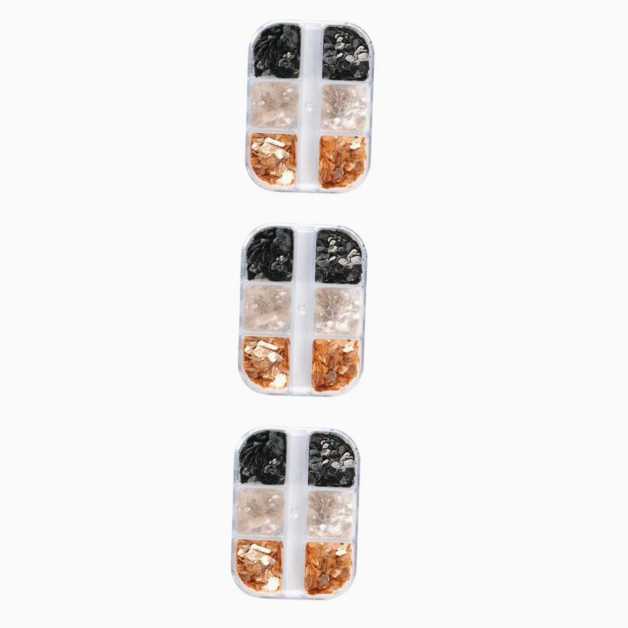 3 Set Decorazioni Per Unghie Glitterate Mica Per Manicure Femminile Eleganti E Pratiche Per Salon E Feste 5 Scatole*3
