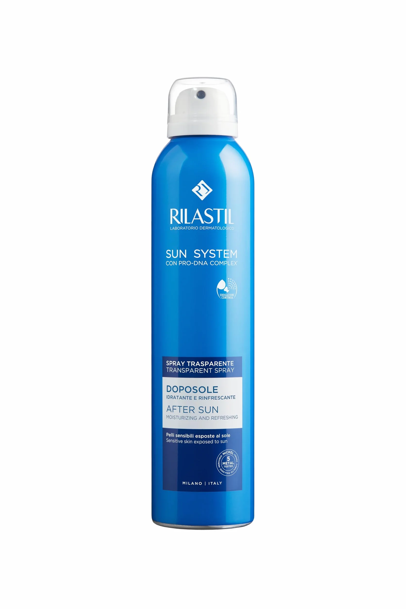 Rilastil Sun System Spray Latte Doposole Rinfrescante Viso e Corpo Emulsione Fluida 200ml