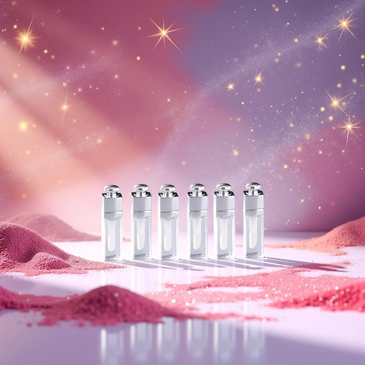 6 contenitori vuoti trasparenti per lucidalabbra, trasparenti, ricaricabili, mini contenitori per rossetto, per trucco fai da te, lucidalabbra, labbra (3 ml)