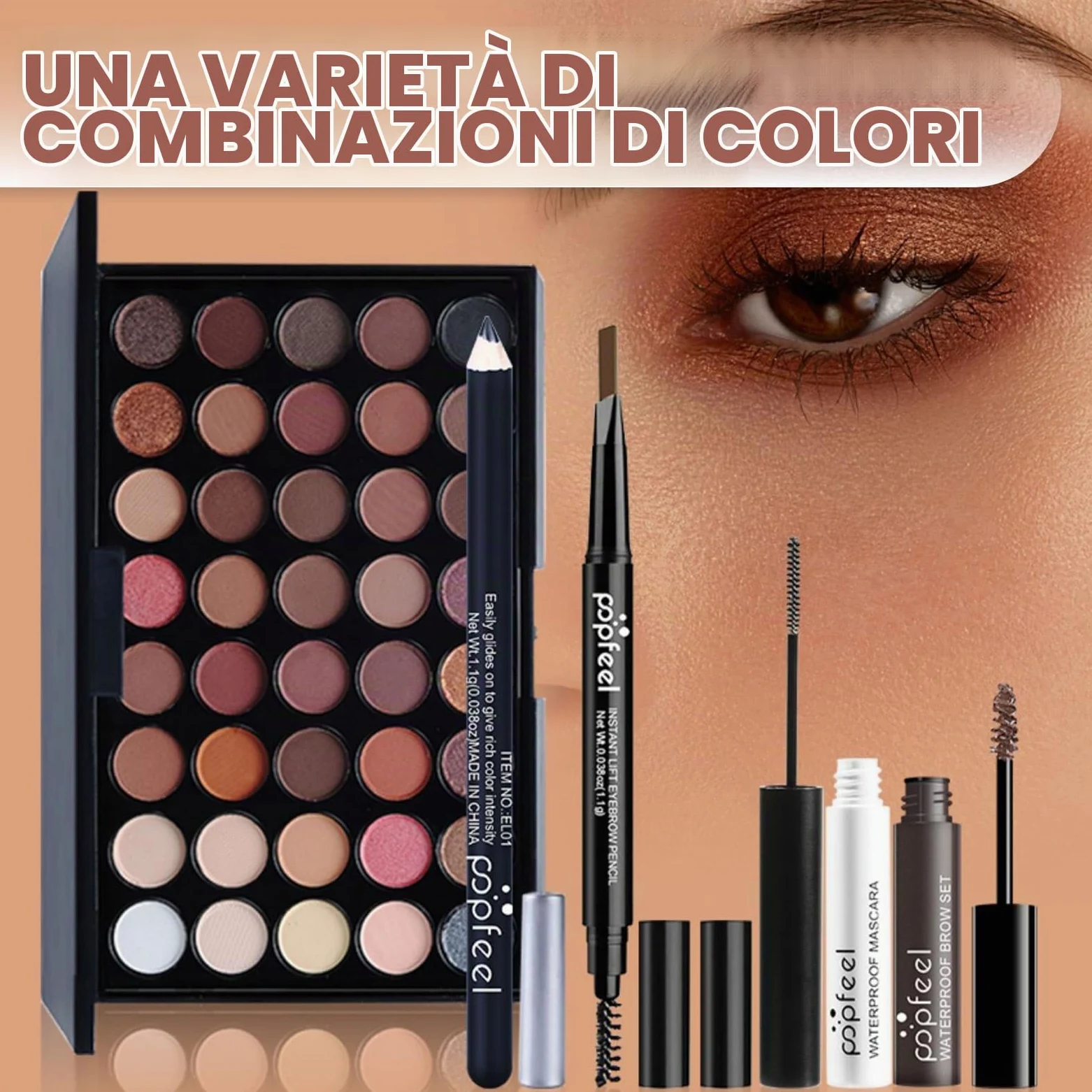 Set Trucchi Donna, Tutto in uno Set di Trucco, Include Portatile Travel Make Up Palette Ombretto Rossetti Correttore Eyeliner Mascara