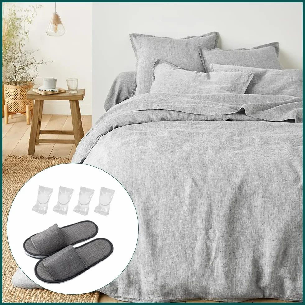 Pantofole Usa e Getta - 4 Paia Per Hotel, Ospiti, Spa, Casa, Viaggio - Unisex Portatili Antiscivolo