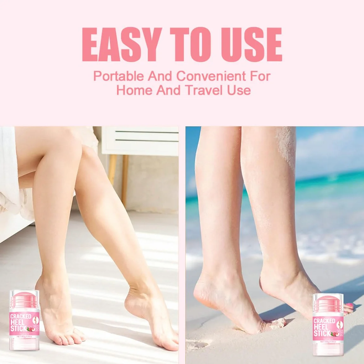 Baorder 2 pezzi Peach Scented and 60% Urea Foot Cream Set idratante Foot Cream, Repair Dry Skin, mani, talloni, gomiti e ginocchia, cura morbida e idratante per donne e uomini