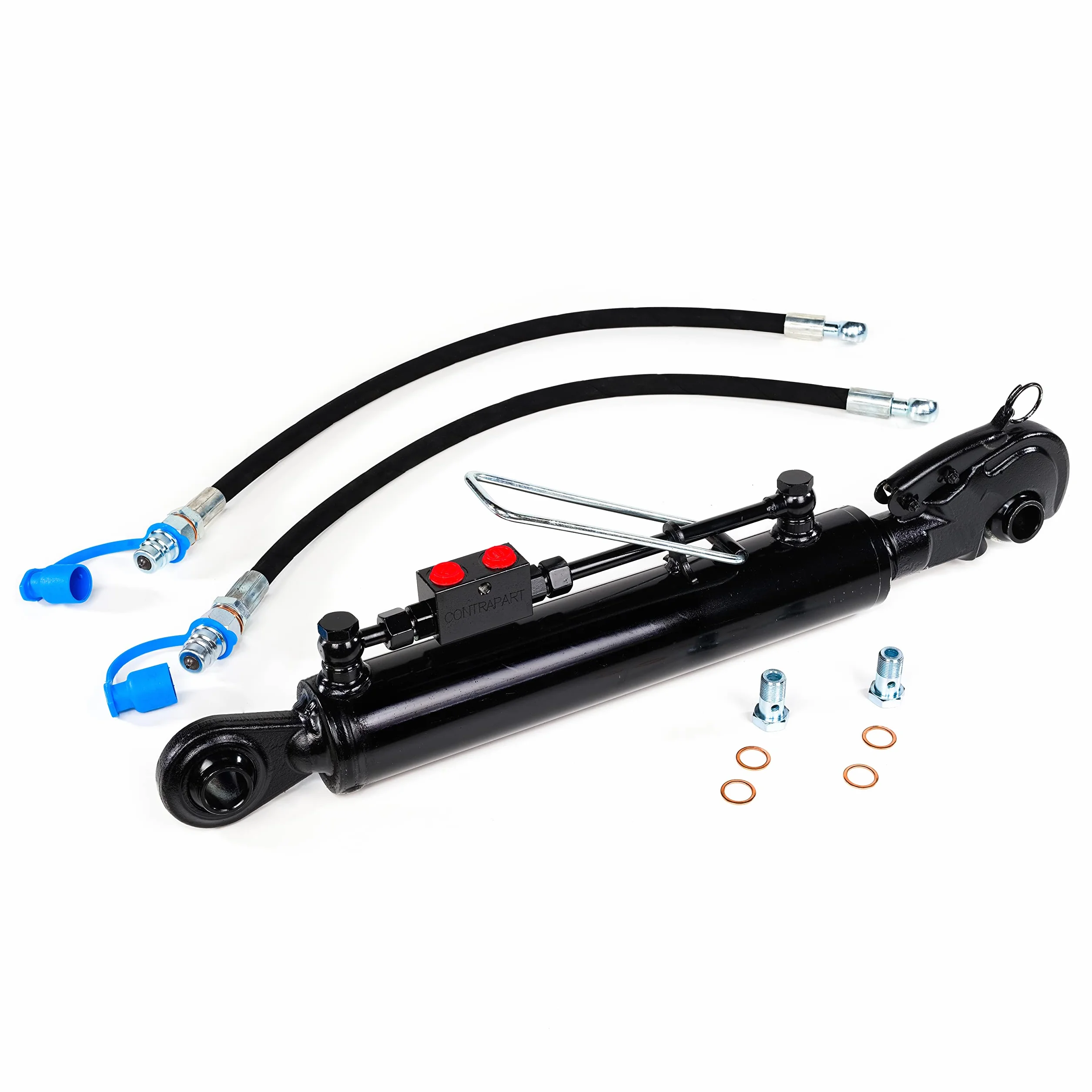 Terzo punto idraulico per trattore CAT2 280 mm Corsa Bloccaggio completo tubi nippli