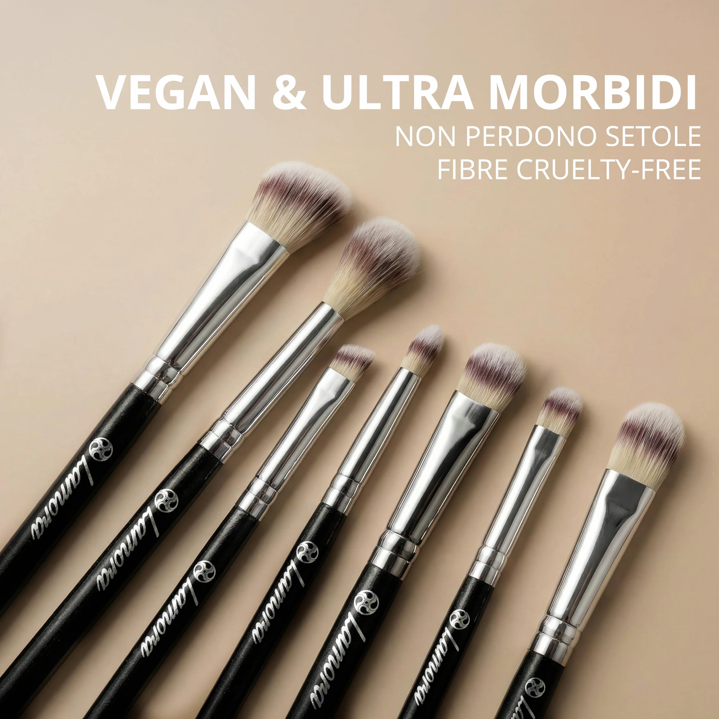 Pennelli per Trucco Occhi Professionali - Make Up Kit di Pennelli per Ombretti, Eyeliner, Sfumato - La Miglior Scelta di Pennelli Essenziali di 7 Pezzi - Matita, Ombretto, Conico, per Definire