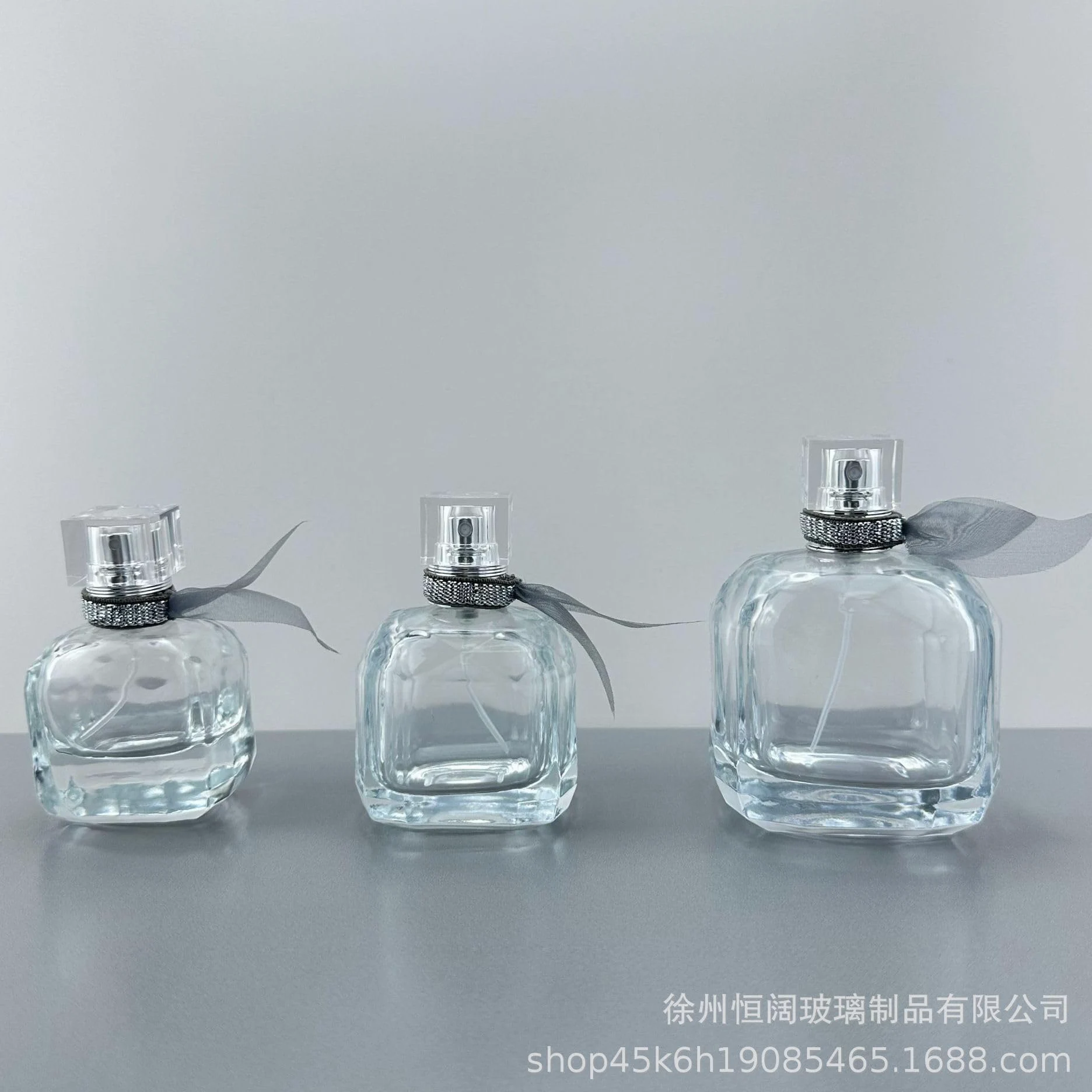 3 Flaconi di Profumo Stile Nastro Nero Ricaricabili Spray 100ml 50ml 30ml Flacone Spray di Profumo Riutilizzabile con Fondo Spesso per Uomini Donne Viaggi