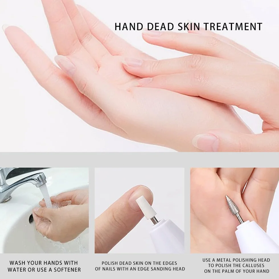 Punte per fresa per unghie, corindone, professionali per manicure e pedicure