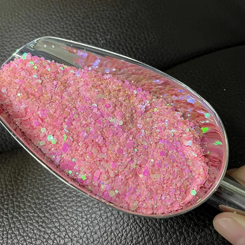 100g 500g Esagonale Formato Della Miscela Colore Della Caramella Occhio Viso Artigianato Unghie artistiche Paillettes Glitter Chunky Bulk Powder-7-500g