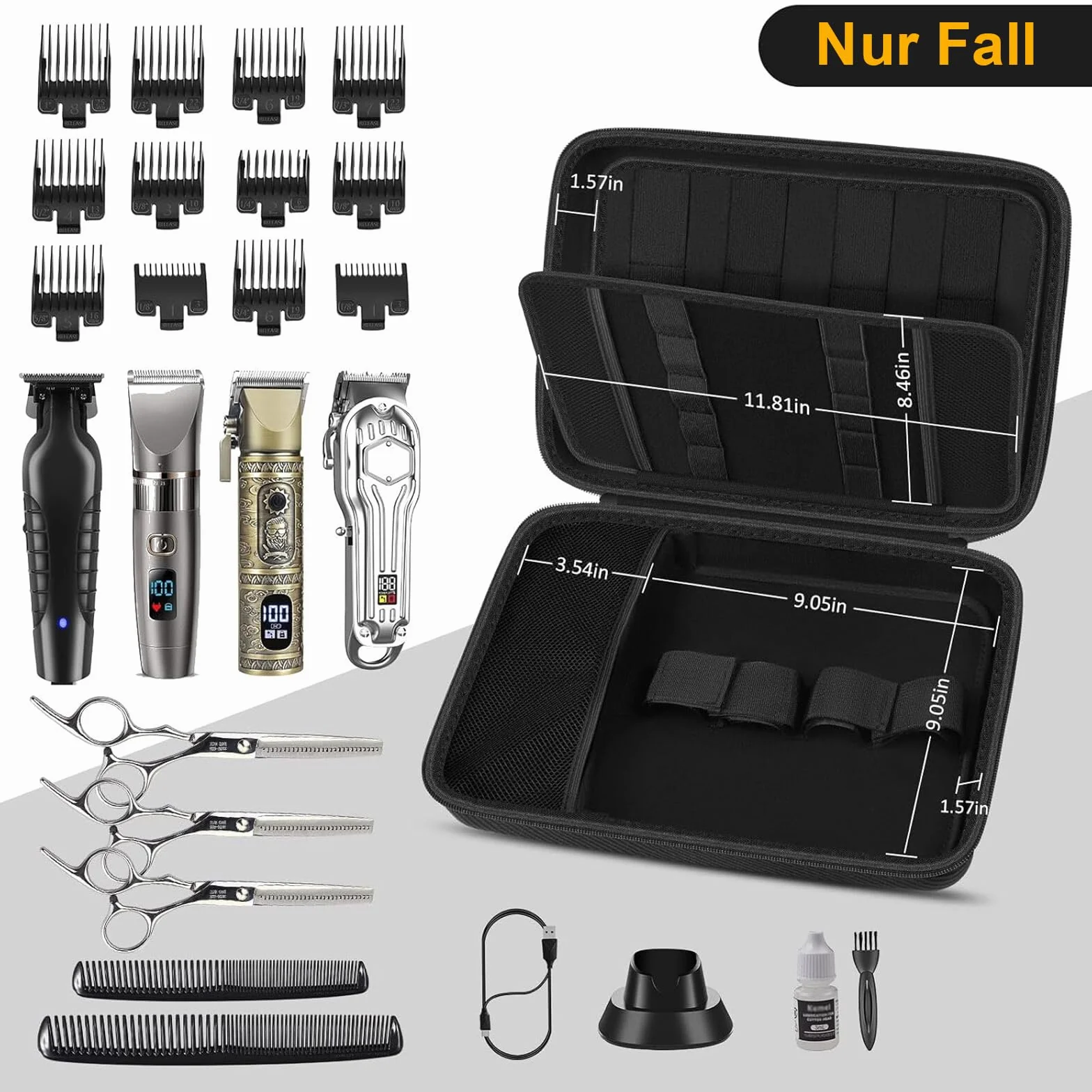 Boobowl Borsa per capelli Clipper, Nero , Semplice