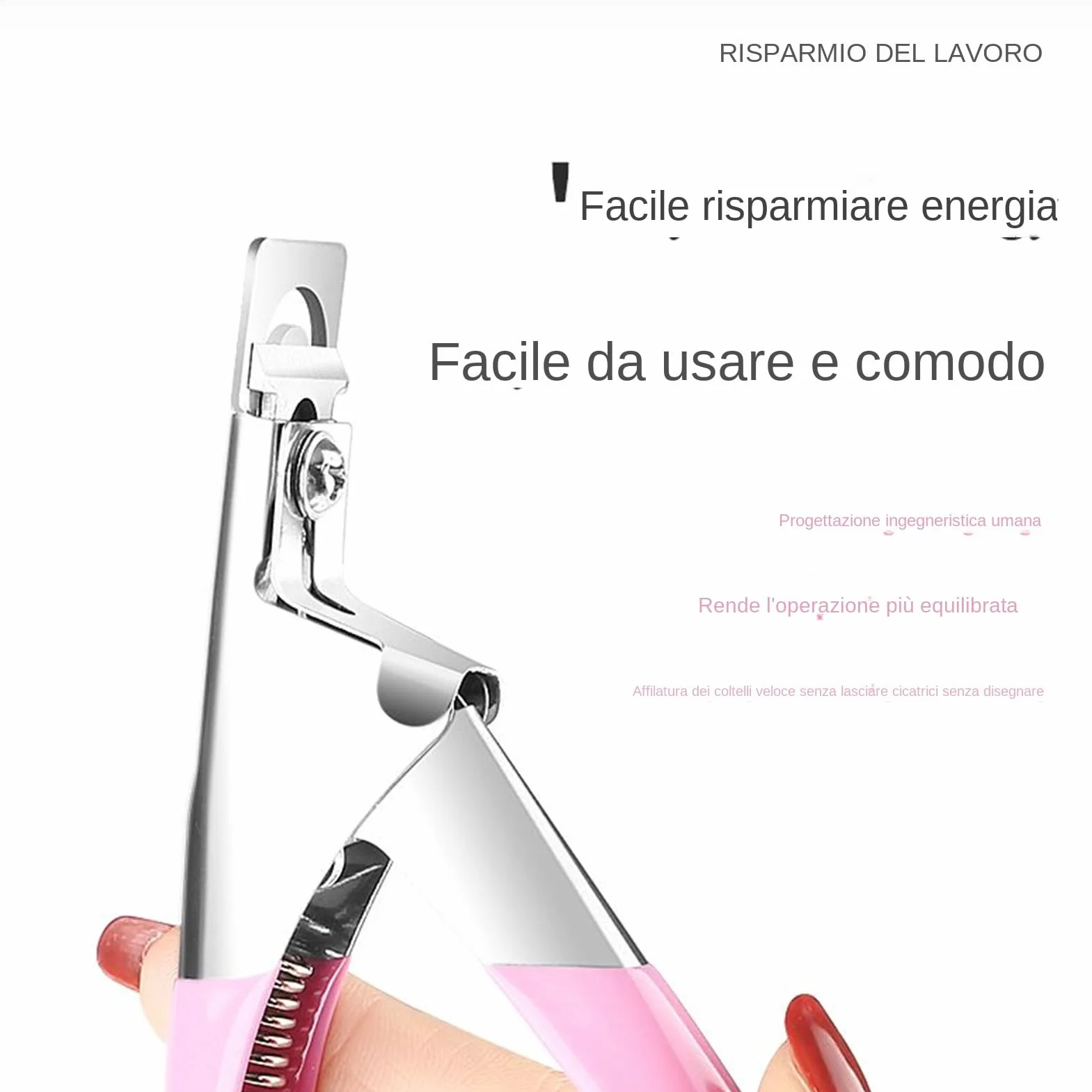 TIPO U Trimmer Cutter Caglio in Acciaio Inox per Unghie Strumento Manicure