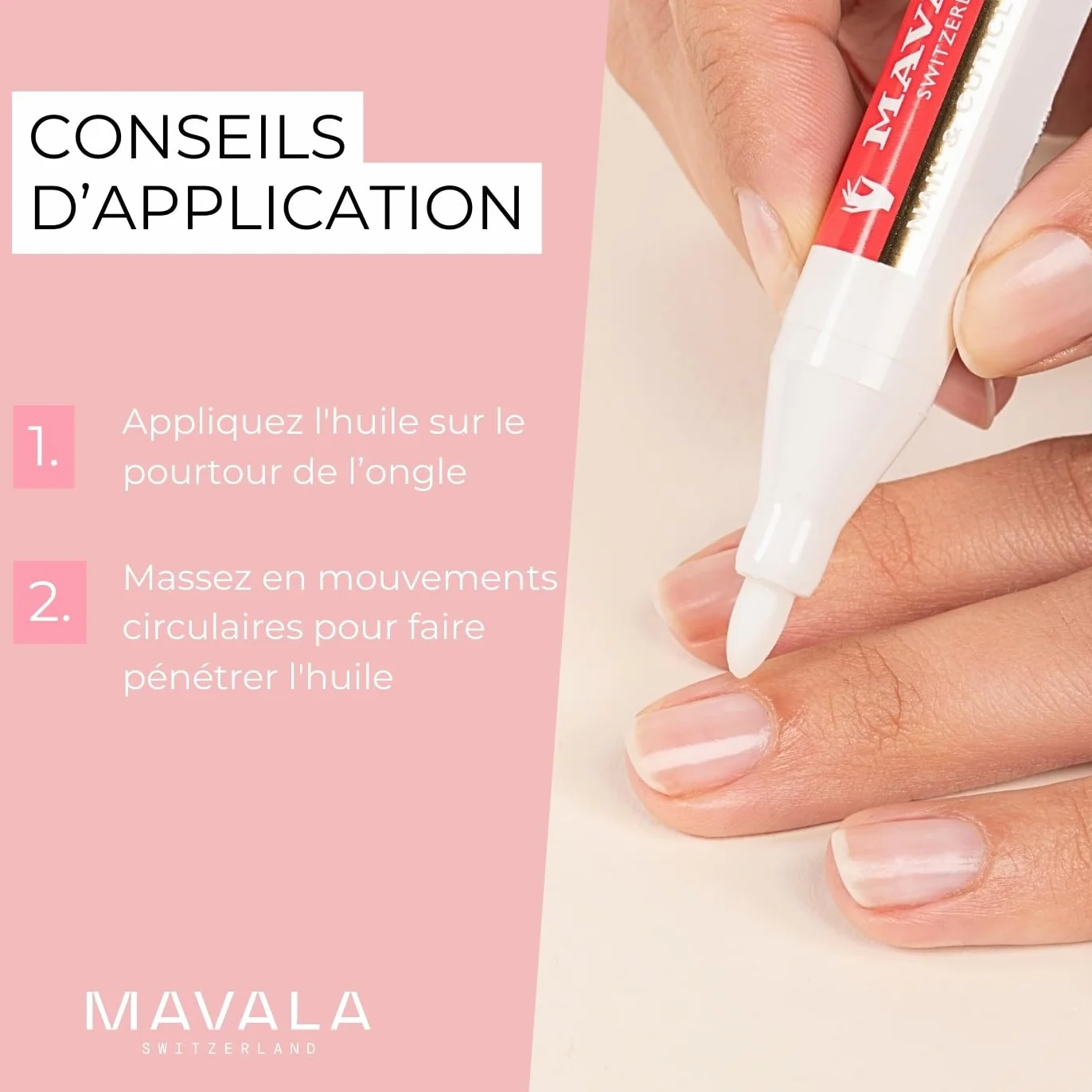 MAVALA Mavapen, olio per cuticole come uno spillo, con cuticole secche, cracking e fragili, 4, 5 ml