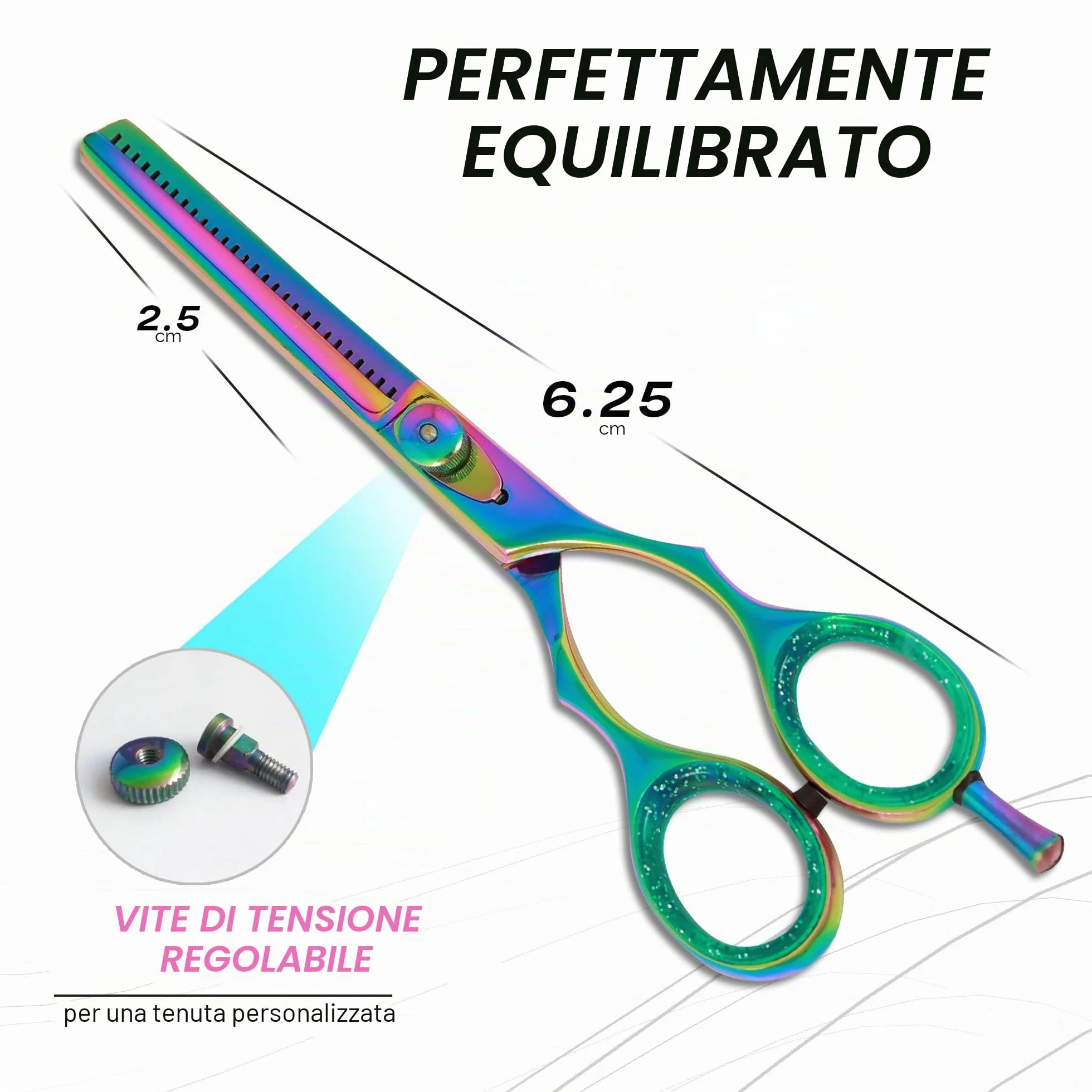 Forbici professionali per parrucchiere in titanio 14 cm