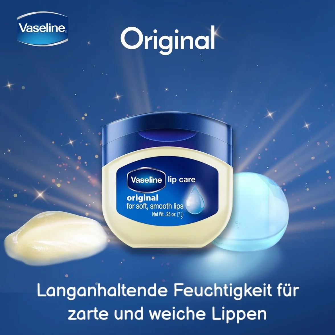Vaseline Lip Therapy Balsamo idratante per le labbra Set di 4 balsami Rosy Crème Brûlée Original Cocoa Butter