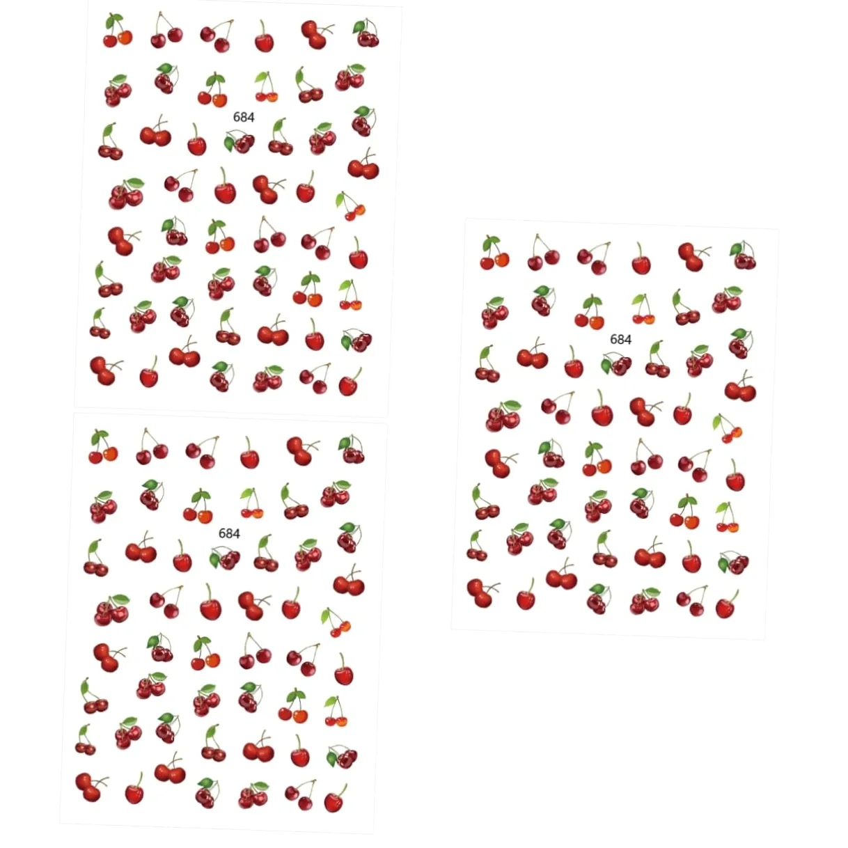 FOMIYES 3 Set Di Adesivi Per Nail Art Adesivi Con Design Di Frutta 3d Per Unghie Per Donne E Ragazze 12 Fogli*3