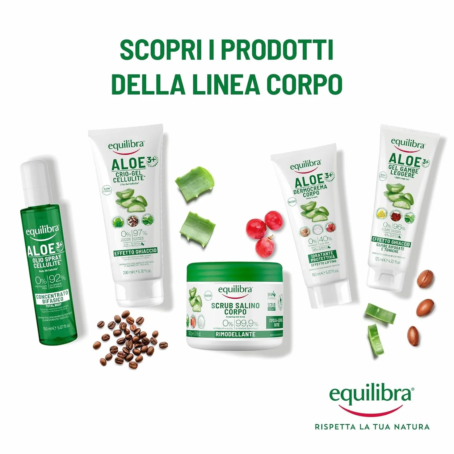Equilibra Scrub Salino Corpo Rimodellante 600 g Sale Salgemma Sicilia Aloe Vera Oli Naturali