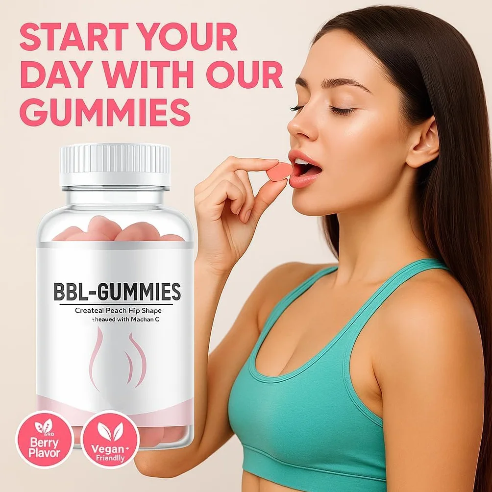 BBL Gummies, Aiuta la crescita naturale dei glutei, nutre la pelle e l'elasticità, favorisce la circolazione sanguigna, sapore di pesca
