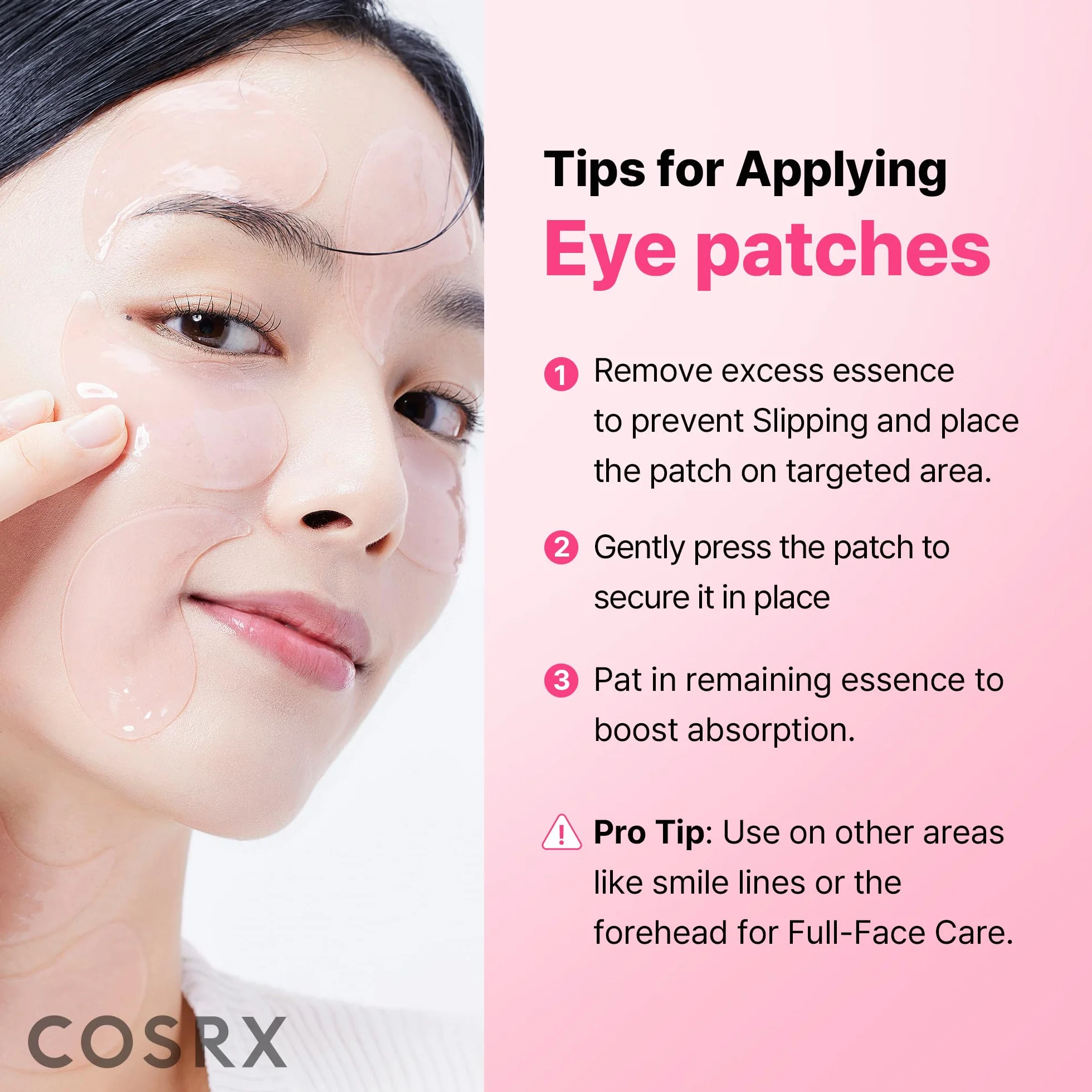 COSRX Peptide Collagen Hydrogel Eye Patch, 60 Patches, Patch Contorno Occhi per Borse e Occhiaie con Caffeina, Korean Skincare