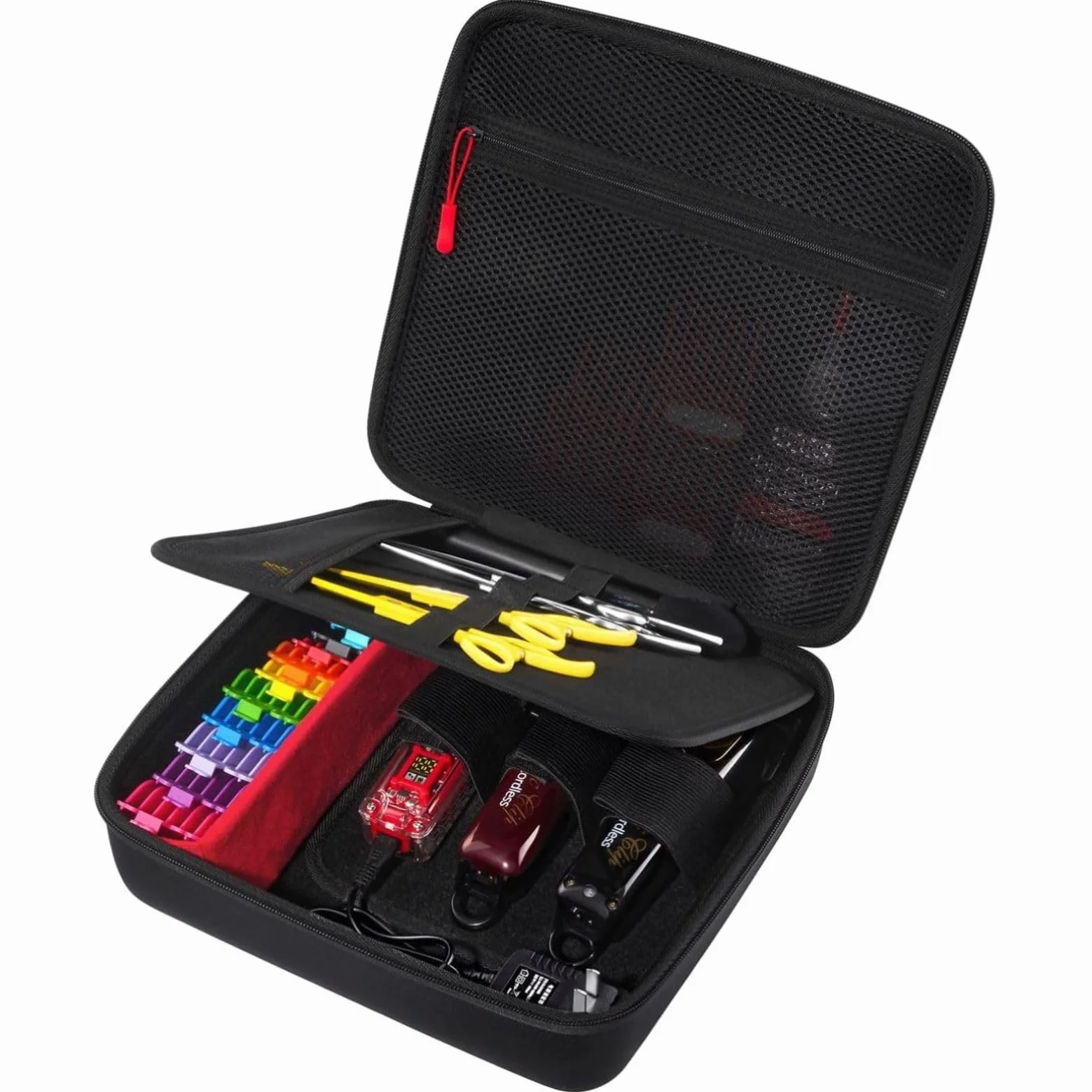 ProCase Accessori Barbiere Caso per Tagliacapelli a Cavo/Senza Cavo, Caso di Viaggio per Il Taglio Dei Capelli, Borsa Organizzatore Utensili Barbiere -Nero