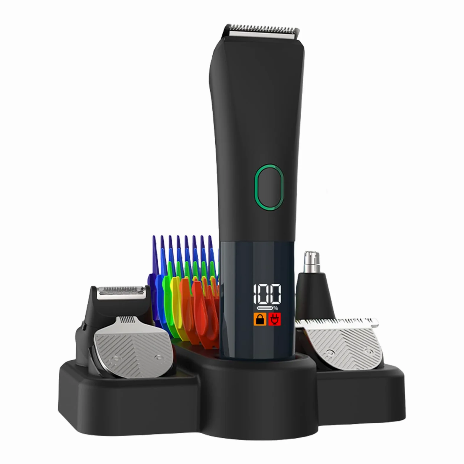 Tagliabarba per Uomo Rasoio Elettrico per Barba e Baffi | Kit di Cura Impermeabile Ricaricabile USB con per Naso Orecchie Viso e Baffi