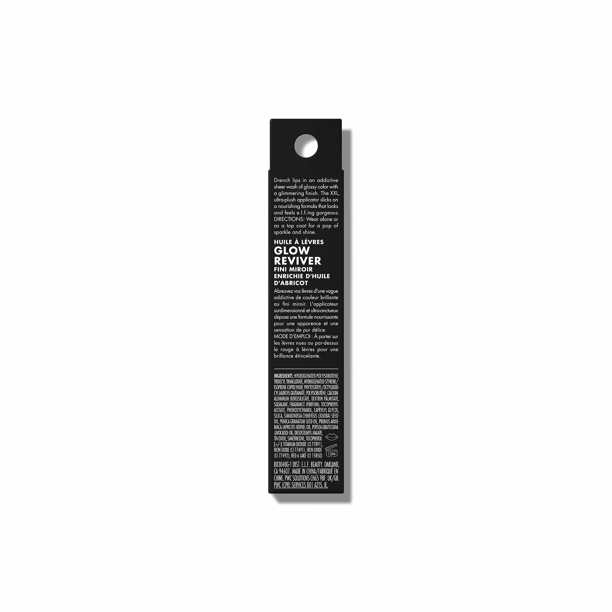 e.l.f. Glow Reviver Lip Oil Glimmer, Olio Labbra Colorato e Nutriente per un Finish Scintillante, con Olio di Jojoba, Vegano e Cruelty-Free, Candy Coded