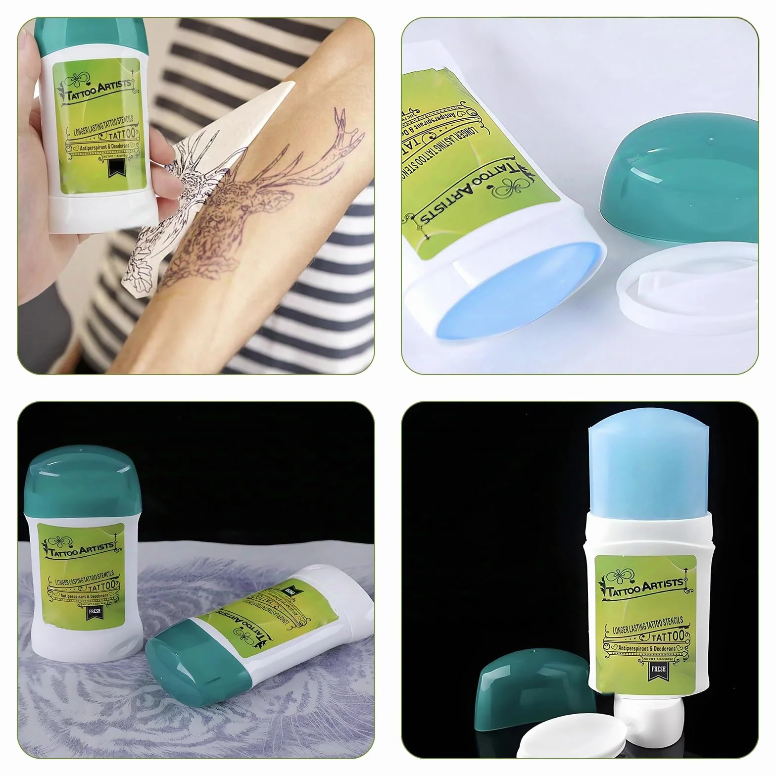 Tattoo Transfer Gel Stencil Gel - TONBAO Crema Gel per Trasferimento Tatuaggi Doppio Pack 2 x 51g per Professionista Formula Veloce Asciugatura Linee Chiare