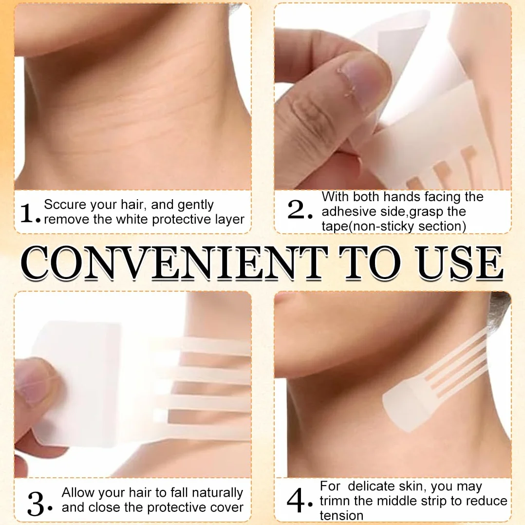 Confezione da 4 + 20 adesivi Patch Per Il Sollevamento Del Collo, Sollevamento Del Collo, Anti-doppio Mento, Nastri Di Serraggio Della Pelle Del Collo, per Donne Collo Viso Mento