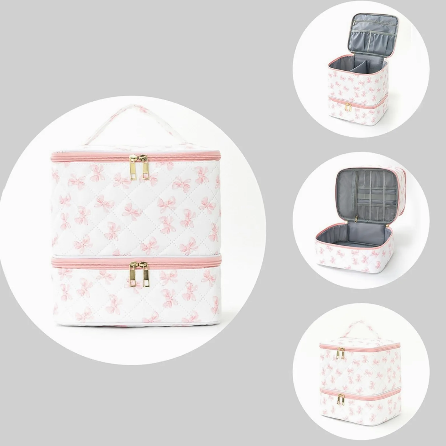 Porta Smalti Valigetta Unghie Organizer For Smalto For Unghie, Borsa For A Doppio Strato Con Manico Borsa Viaggio