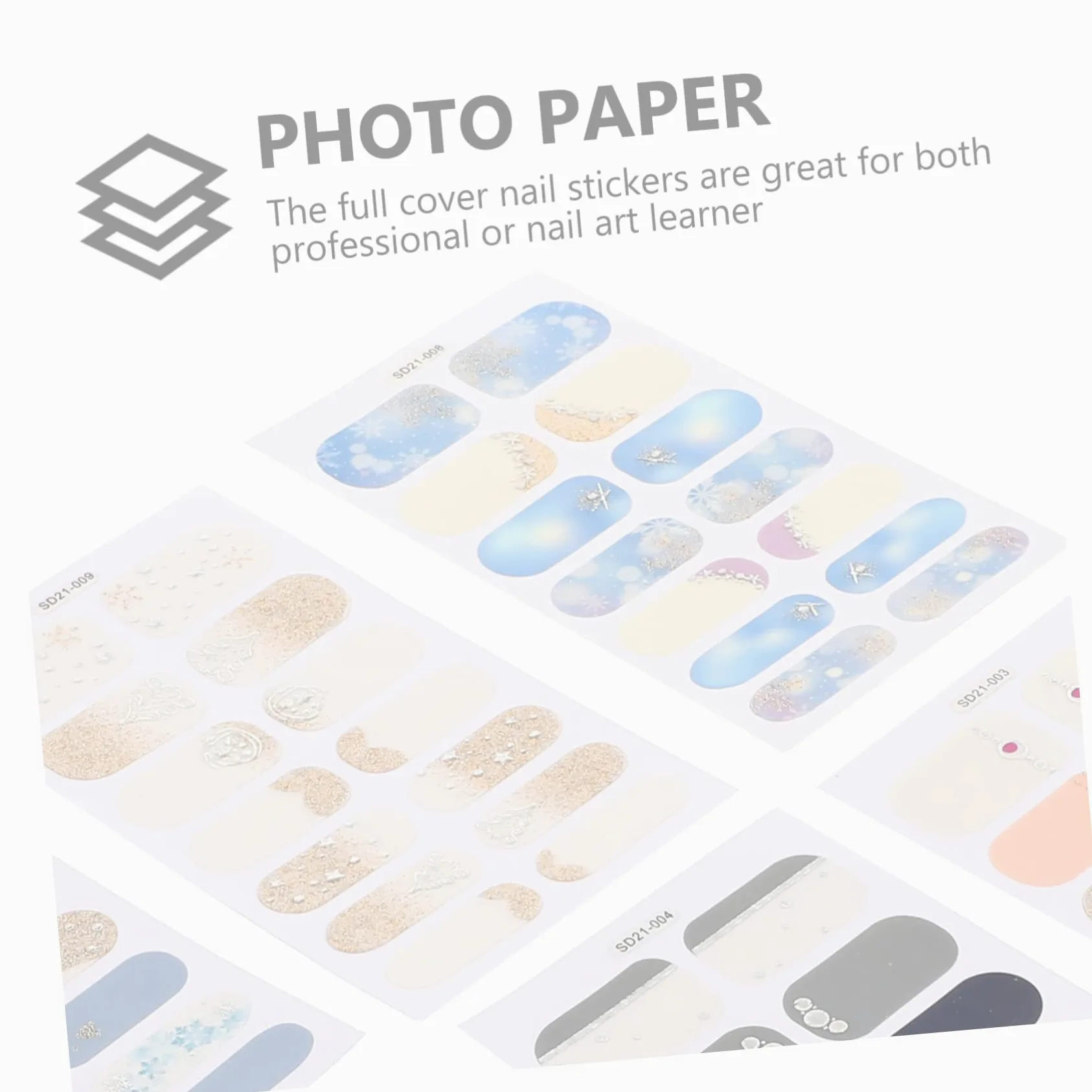 5 Set Adesivi Per Unghie Con Design Delicati Decorazioni Nail Art Autoadesive Per Manicure Te Per Occasione E Utilizzabili Casa O Salone 6 Fogli*5
