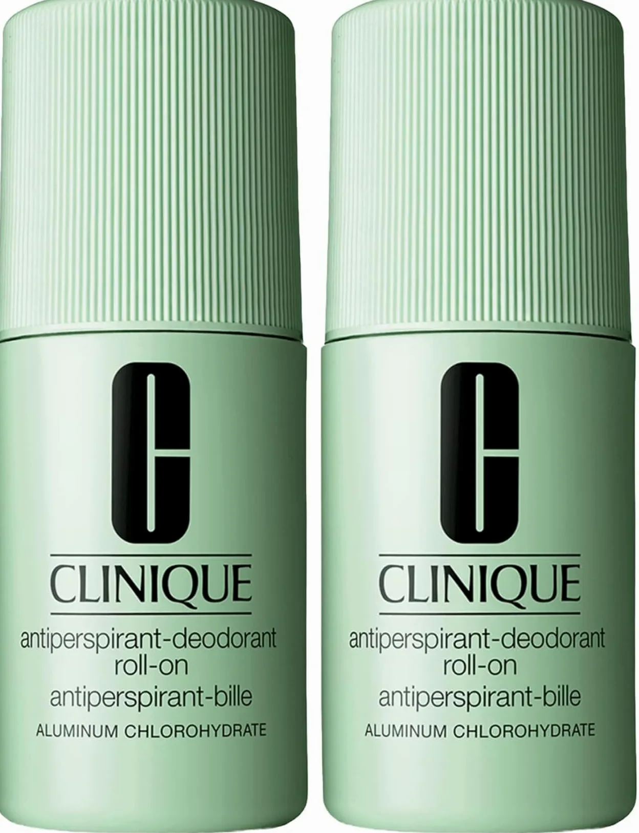 Clinique Antiperspirant-Deodorant Roll-On per tutti i tipi di pelle | Deodorante con protezione per tutto il giorno, non macchia e non appiccica, 75 ml (Confezione da 2)