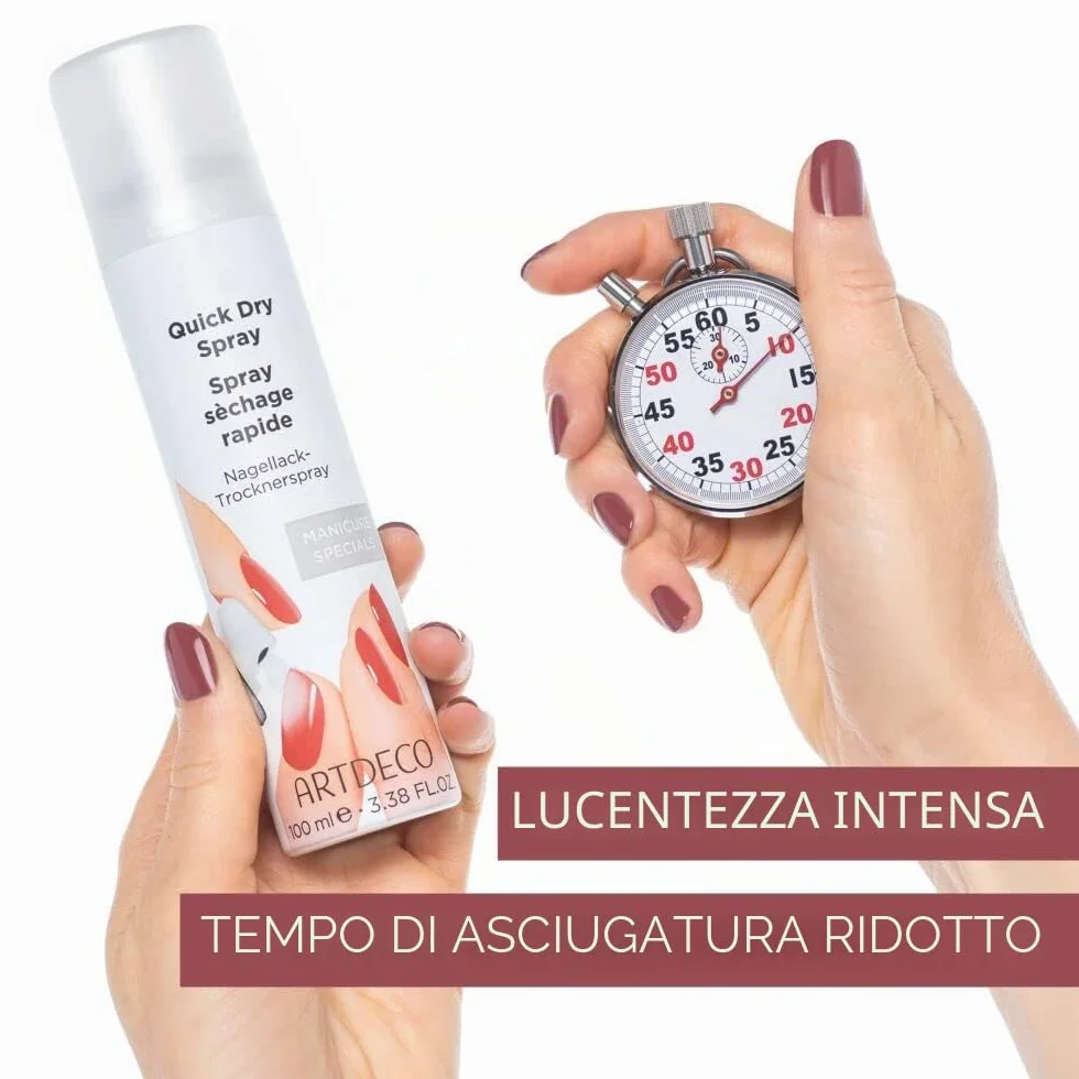 Art Deco Quick Dry per unghie ad asciugatura rapida, Spray di vernice, confezione da pezzi (2 X 100 ML)