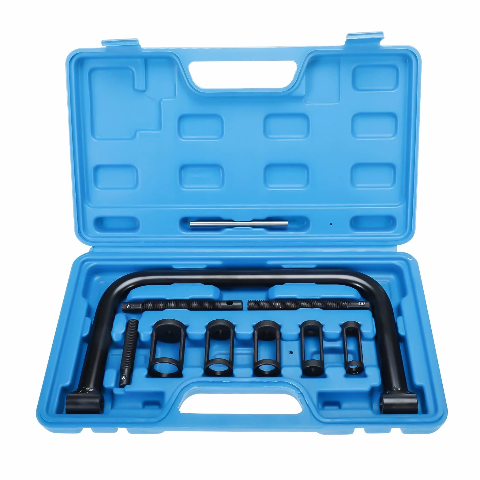 BOOMSTART Compressore Molle Valvole, 10 Pezzi Kit Smonta Valvole Motore con Morsetto a C, 16-30mm Compressore Valvole Estrattore Valvole Attrezzo Valvole per Auto Moto