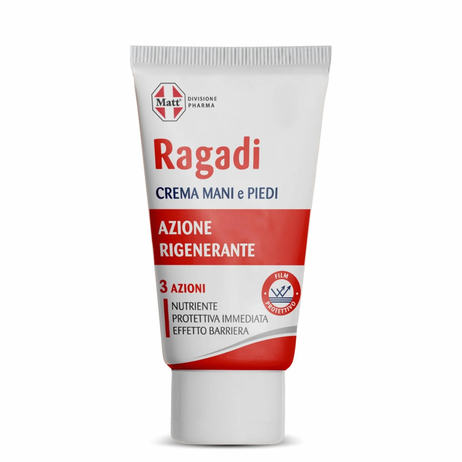 Matt, Ragadi Crema Mani e Piedi, Azione Rigenerante, Nutriente, Protettiva, Effetto Barriera, Ricca di Attivi e Oli Vegetali, Ideale per Prevenire Screpolature e Ragadi, 75 ml
