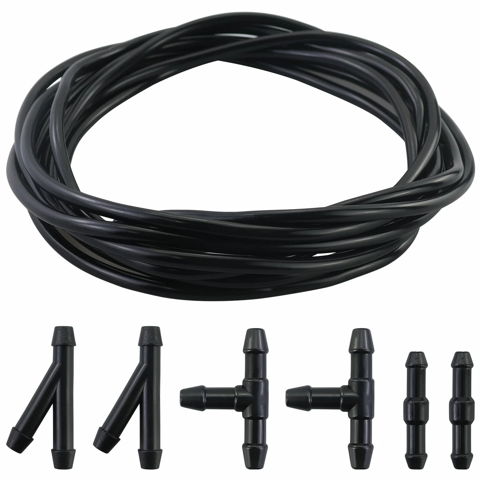 Tubo per lavavetri 5 m, 33 connettori, set riparazione auto, universale acqua pulizia
